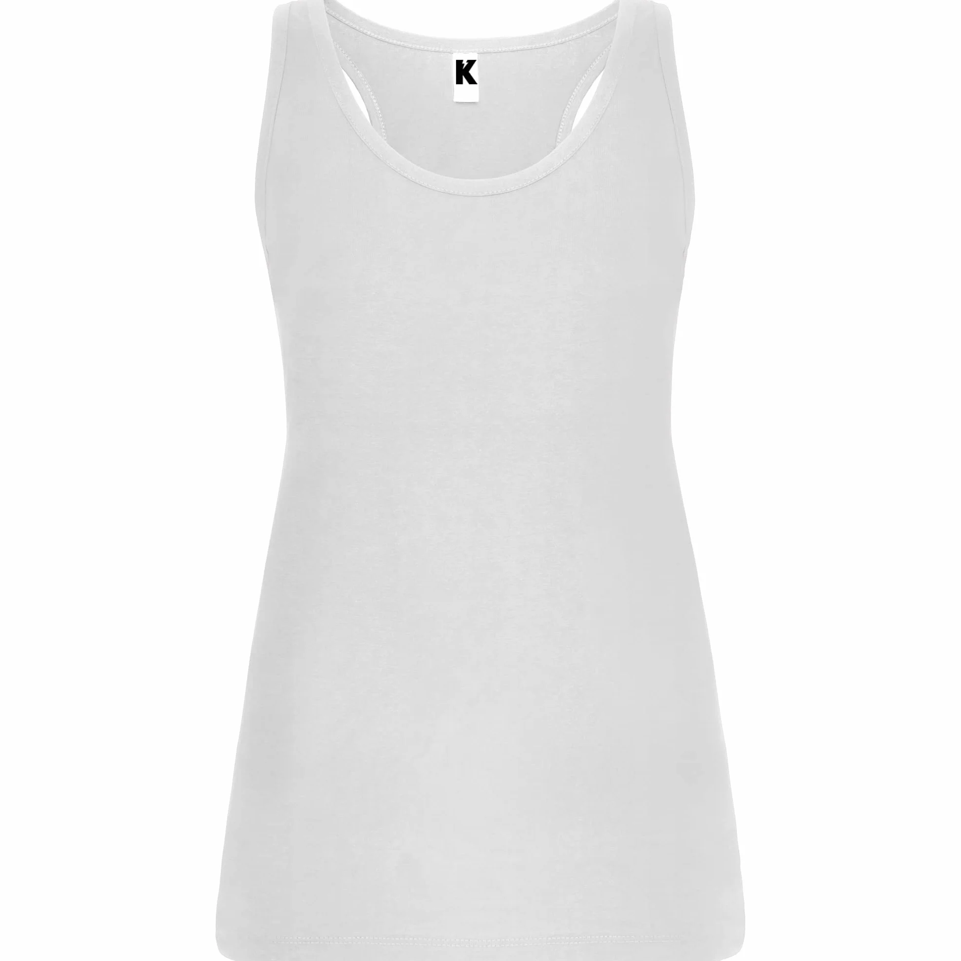 T-shirt fille 100% coton emmanchures dos nageur encolure rayonnée coupe confortable