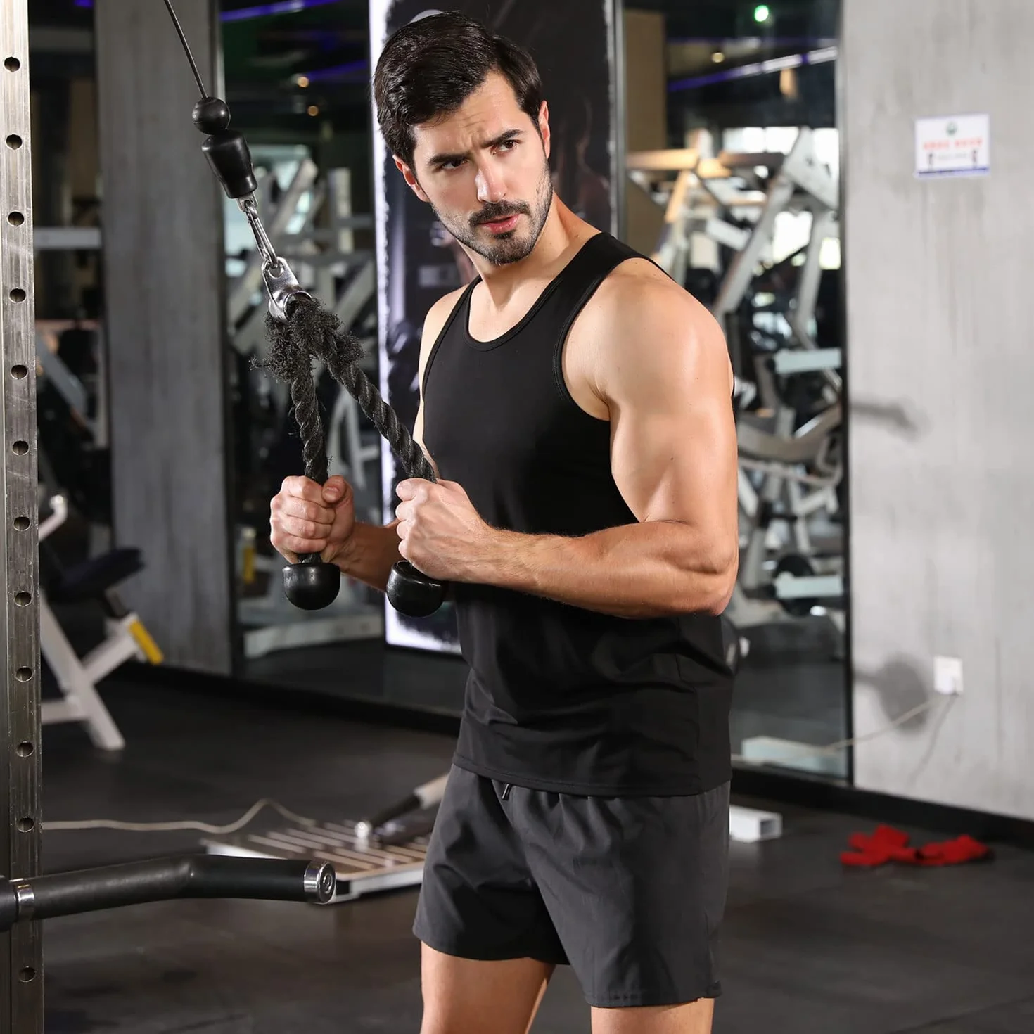 Rane Sports Débardeur de Gym pour Homme, t-Shirt sans Manches en Coton Fitness Musculation