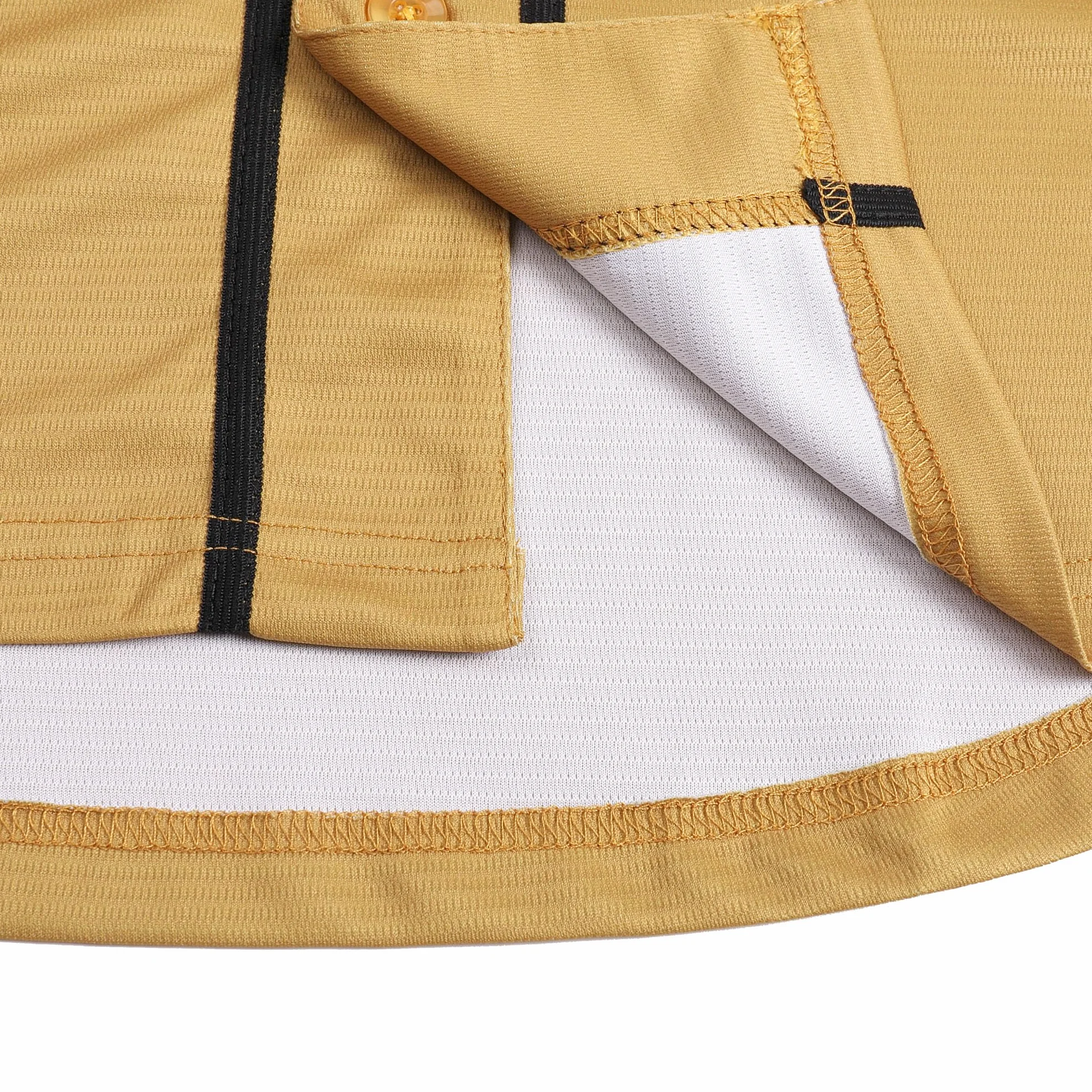 Maillot de baseball avec boutons en maille brodés nom et numéros d'équipe Noir S-8XL