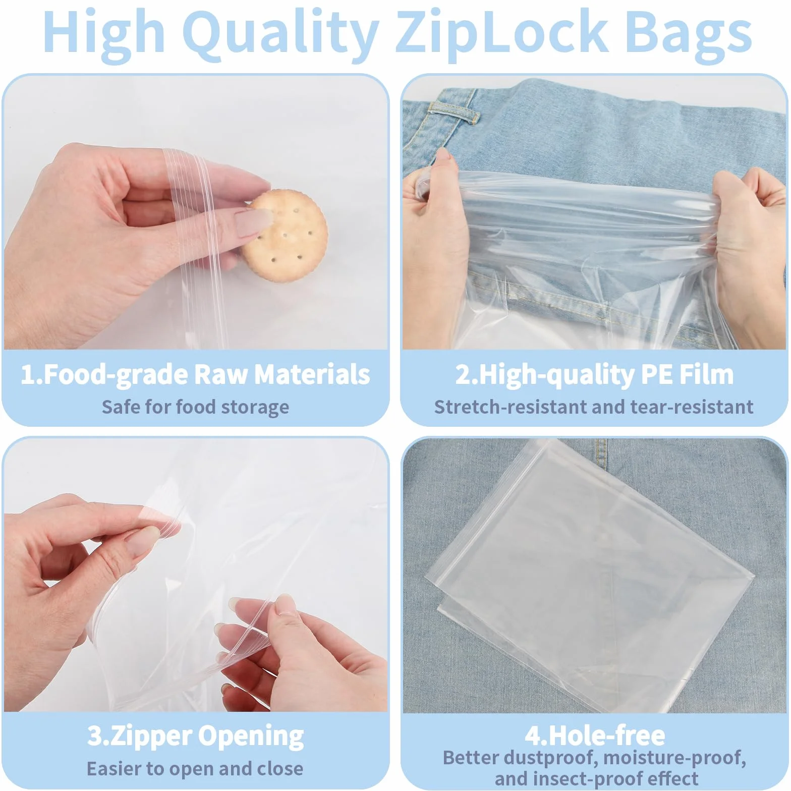 Realjoy 50x40cm Sacs ZipLock Vêtements Rangement Voyage Réutilisables Étanche Organisateur Bagages