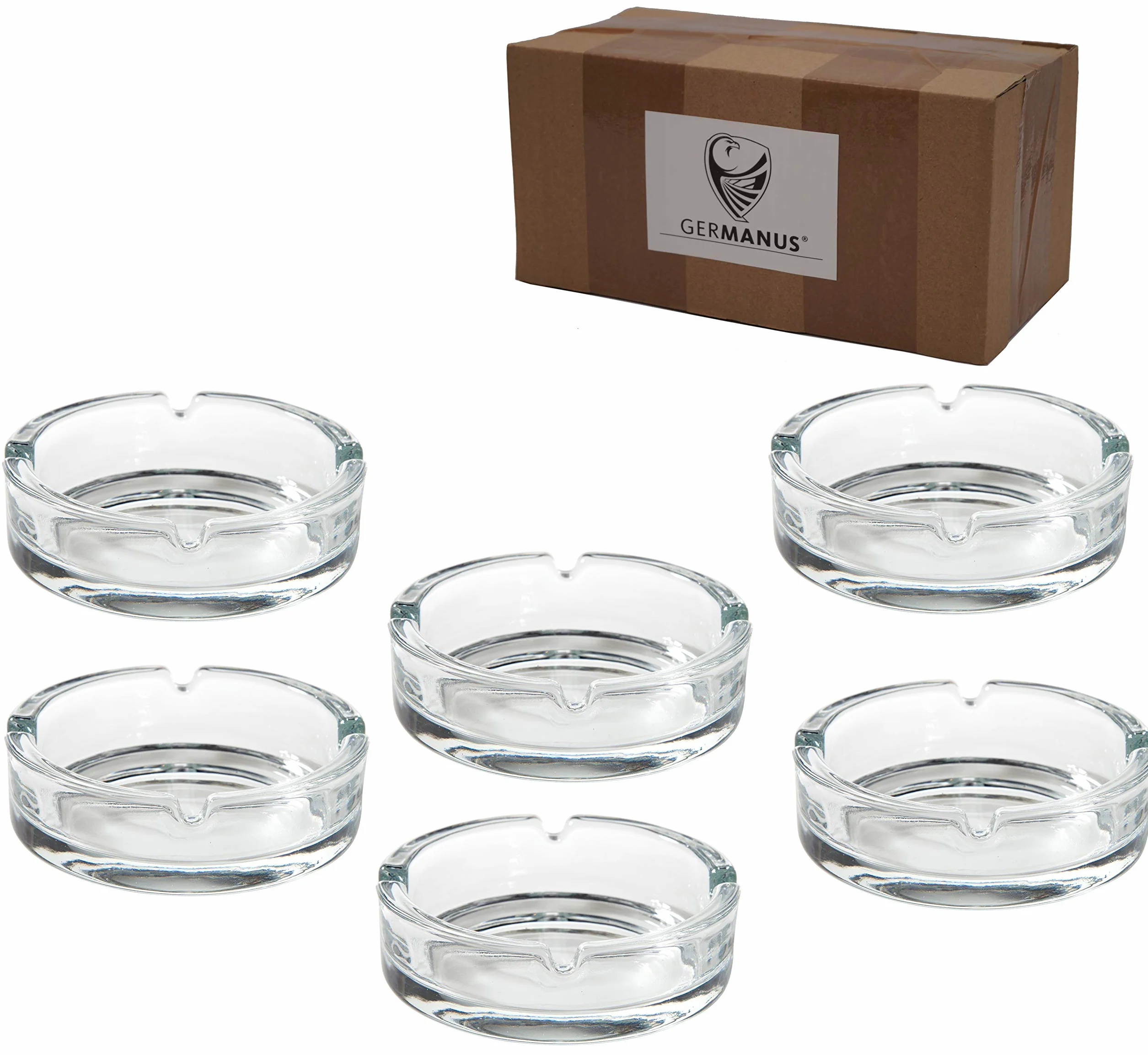GERMANUS Cendriers à Partir de Verre pour Cigarettes