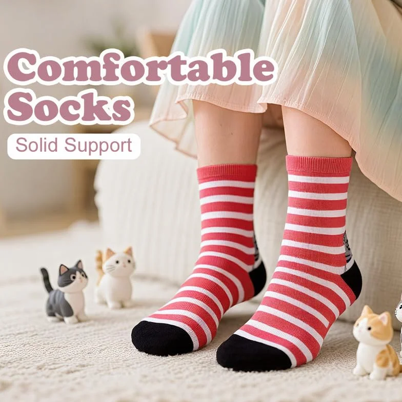 Chaussettes Fille Coton Respirantes Colorées 10 Paires