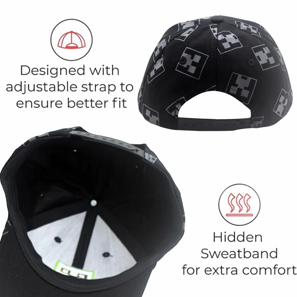 Casquette Baseball Enfant 2 Pièces Chapeau Réglable Animé Visière Adjustable