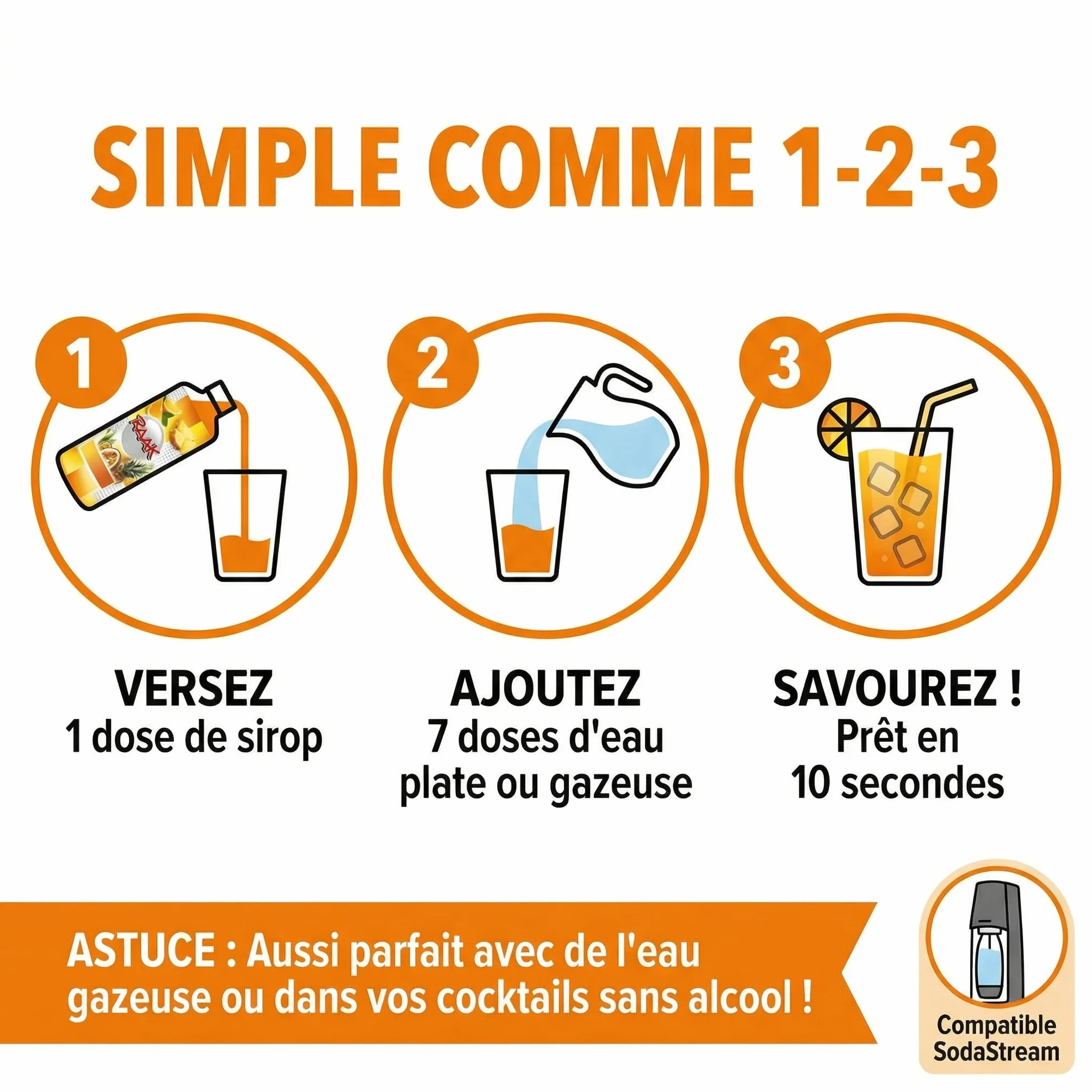 RAAK Sirop Framboise Sans Sucre Pack Familial - 6 bouteilles 750ml - 180 Verres - Édulcorants naturels - Qualité européenne
