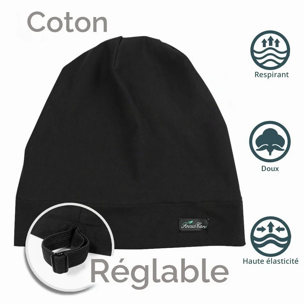 FocusCare Bonnet de Couchage réglable pour Cheveux bouclés Femmes, Extra Large Satin