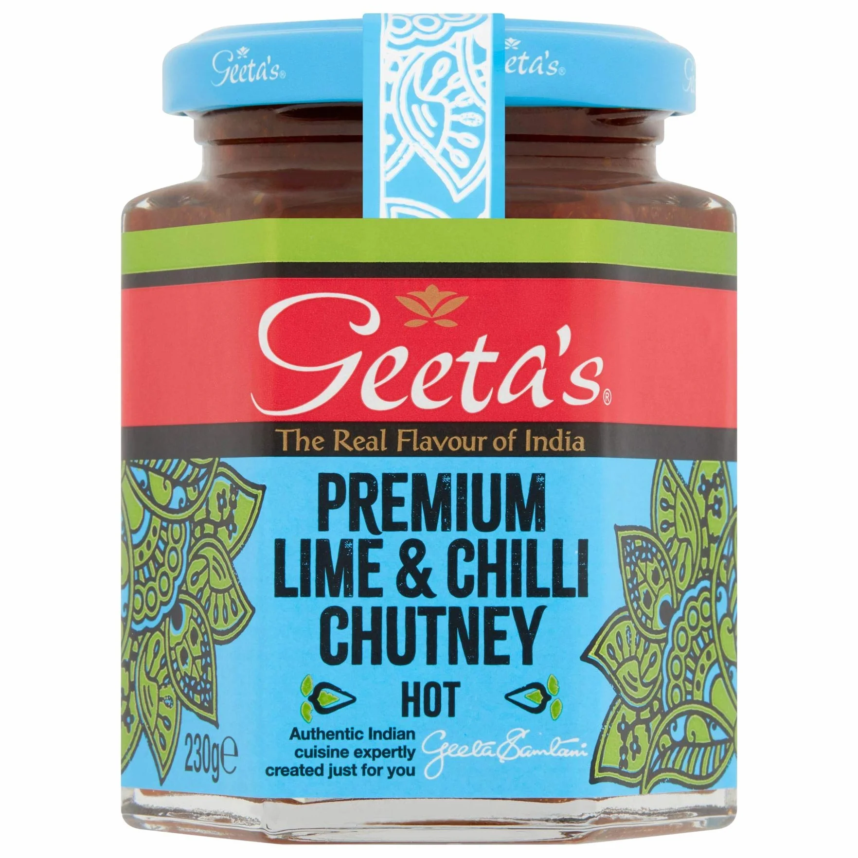 Geetas Premium Citron & Chilli Chutney - 230 g - Lot de 2