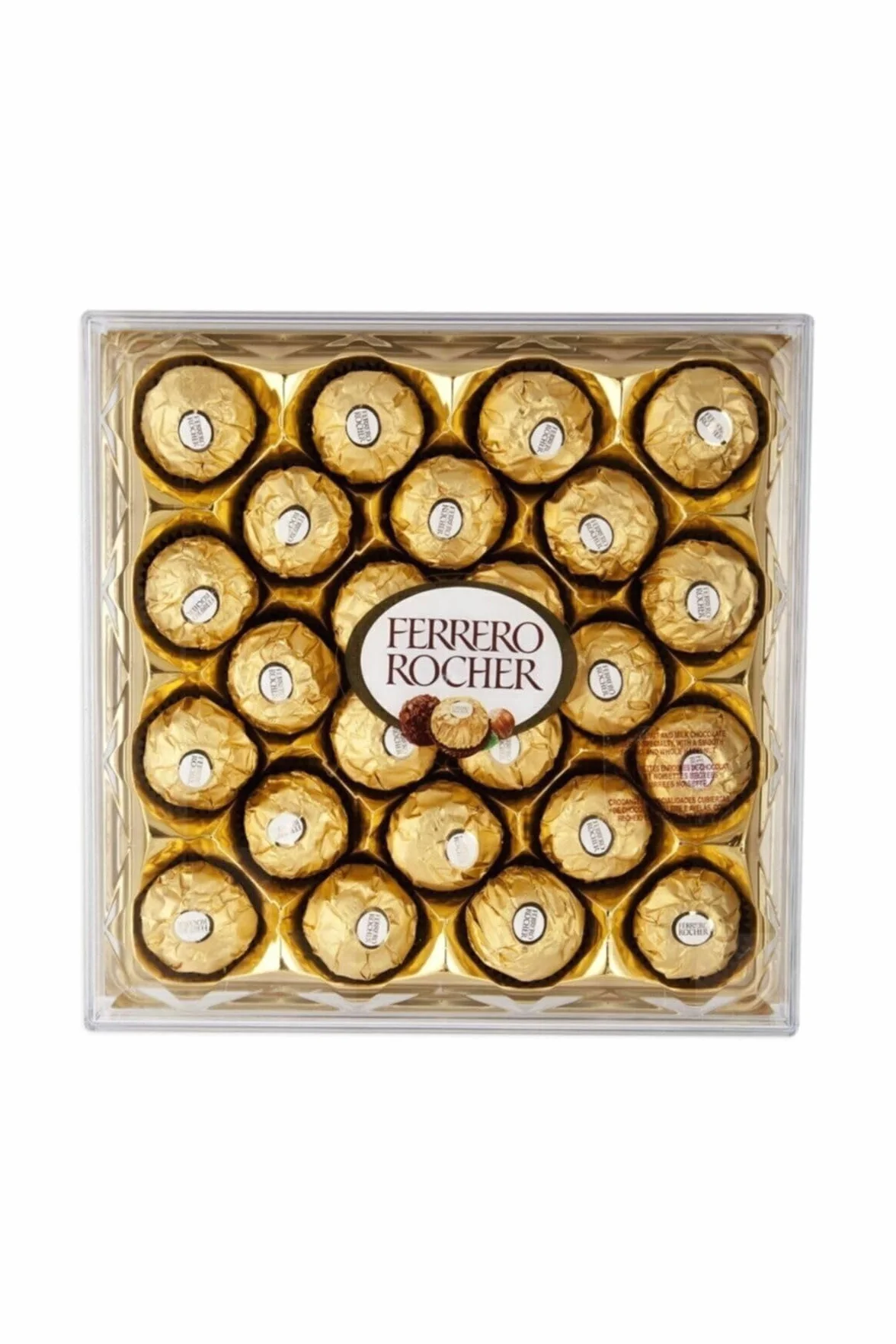 Ferrero Rocher - paquet de 24 pièces croquantes au chocolat au lait avec noisettes et fourrage crémeux - 300g
