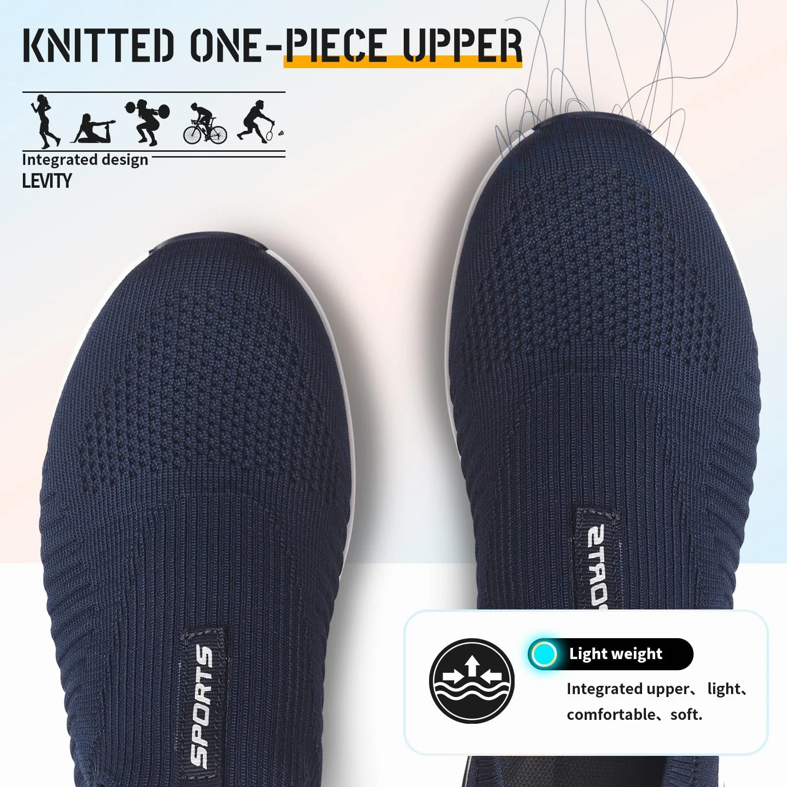 Femme Basket Mode Respirantes Slip on Sneakers Sports en Salle