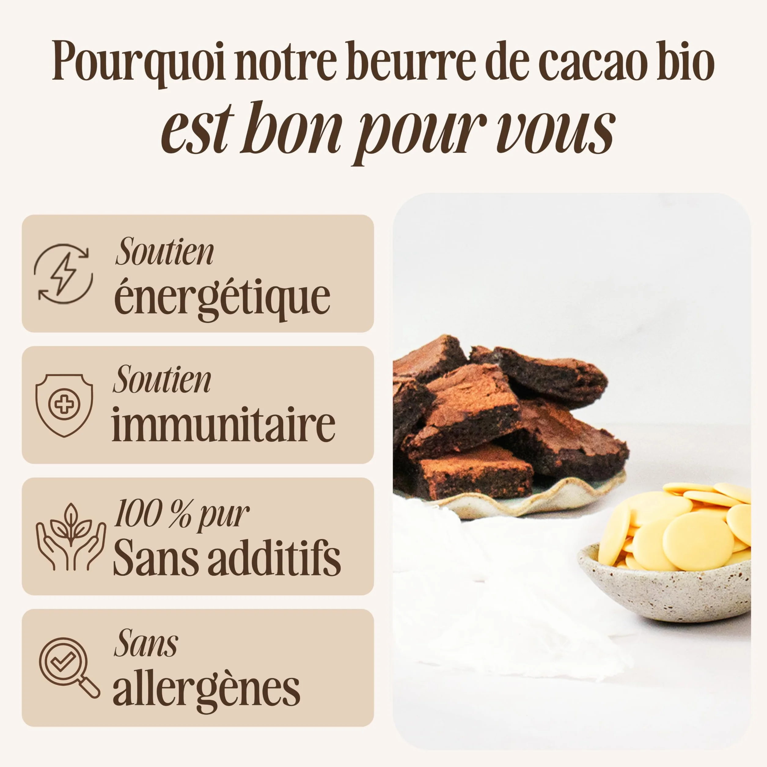 Sevenhills Wholefoods Beurre De Cacao Bio 500g