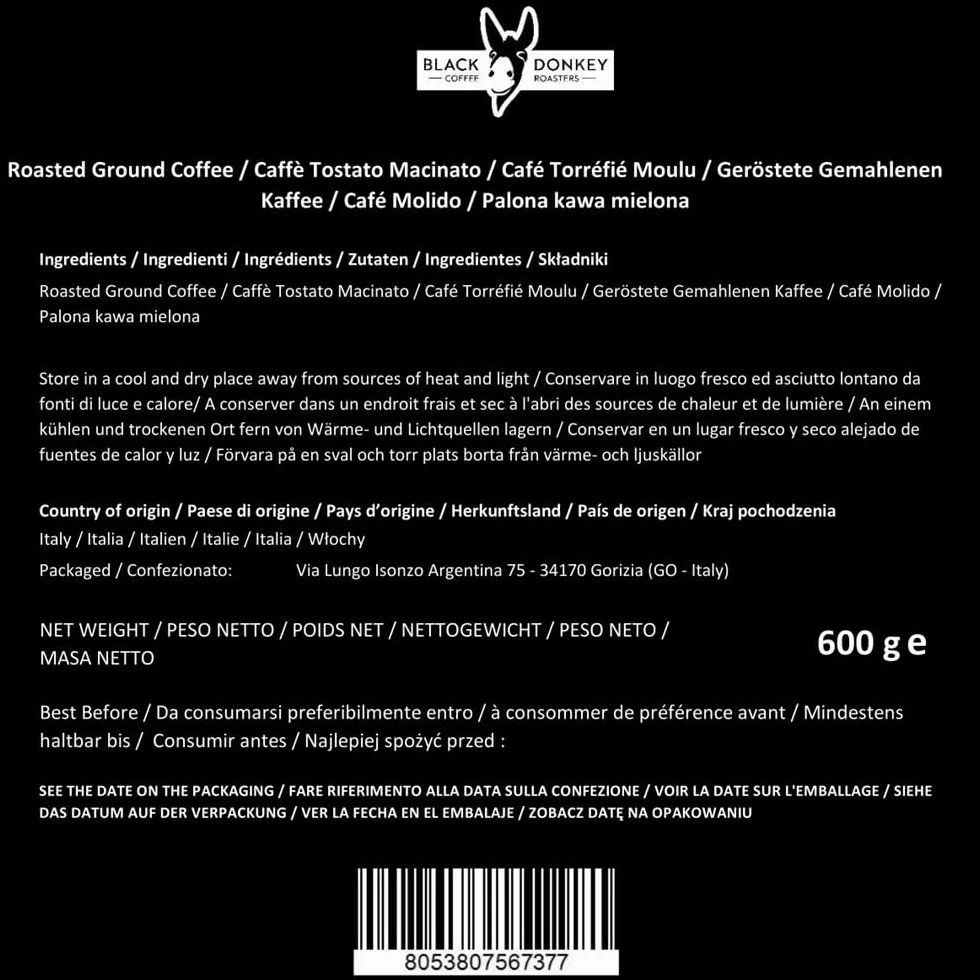 Black Donkey - WORLD'S COFFEES | Pack Gourmet Café Moulu 600g (6x100g) | 6 Meilleurs Cafés d'Origine Unique | Idée Cadeau pour Elle et Lui