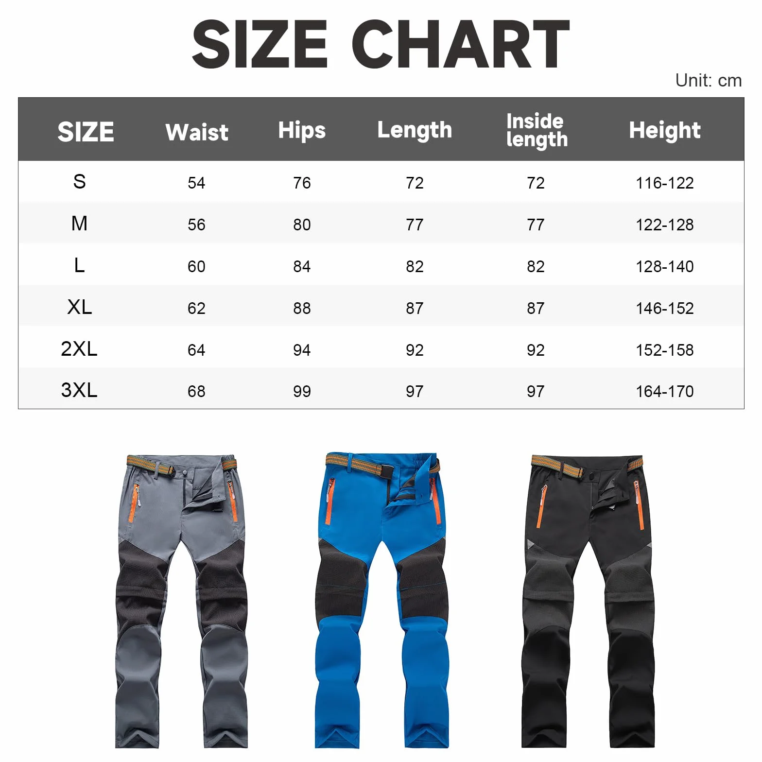 SUKUTU Pantalon Zip Off 2 en 1 Enfants Garçons Filles Randonnée Séchage Rapide Léger Outdoor