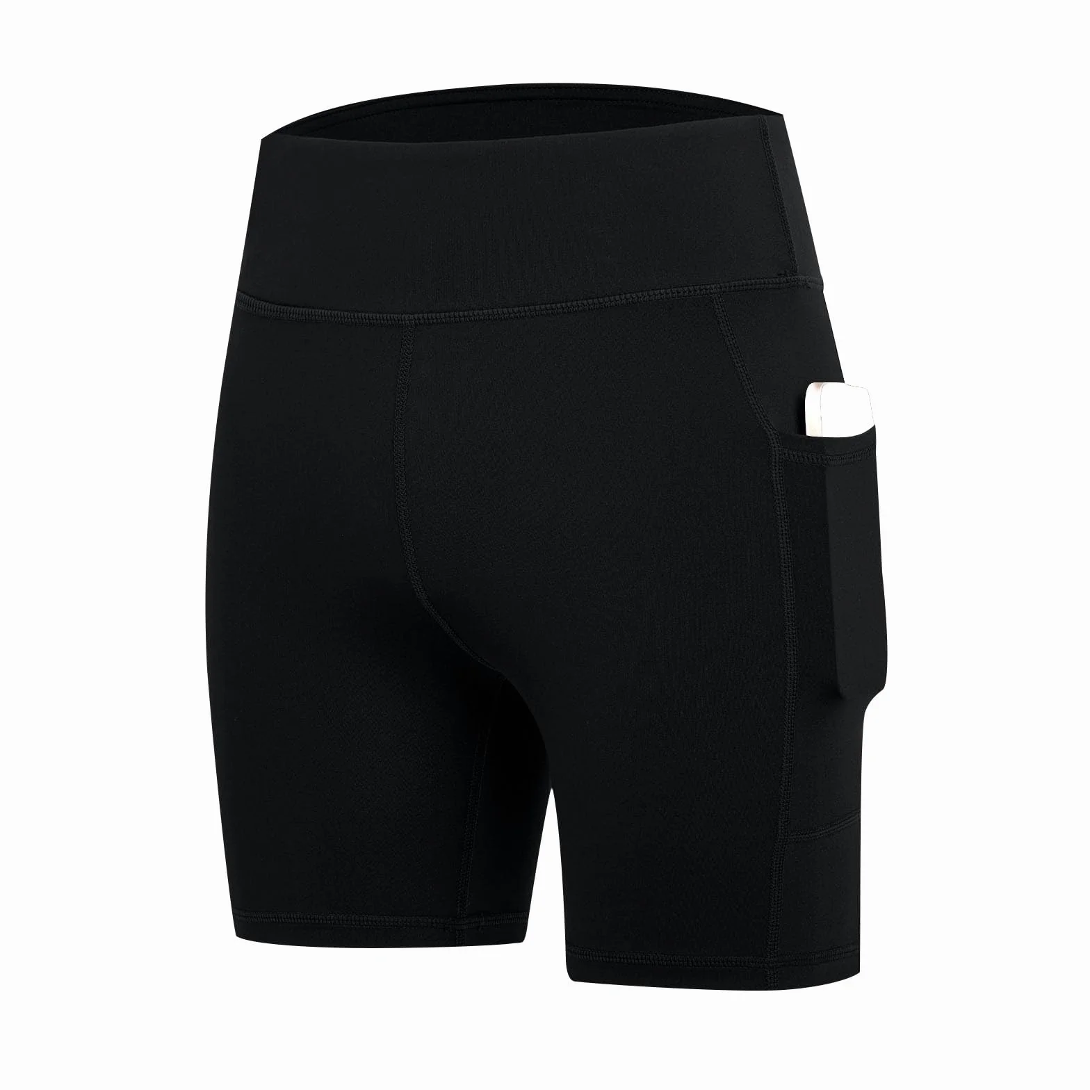 Short de volleyball en élasthanne pour filles avec poche - Short de compression pour jeunes adolescents