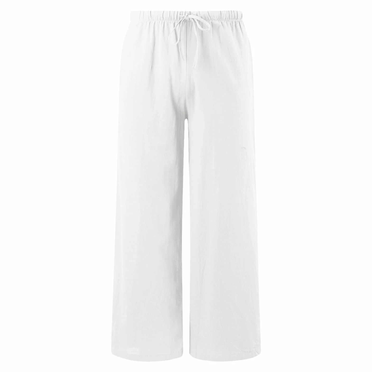 Pantalon de survêtement doux léger jambe large taille haute extensible enfants uni droit décontracté sport avec poches
