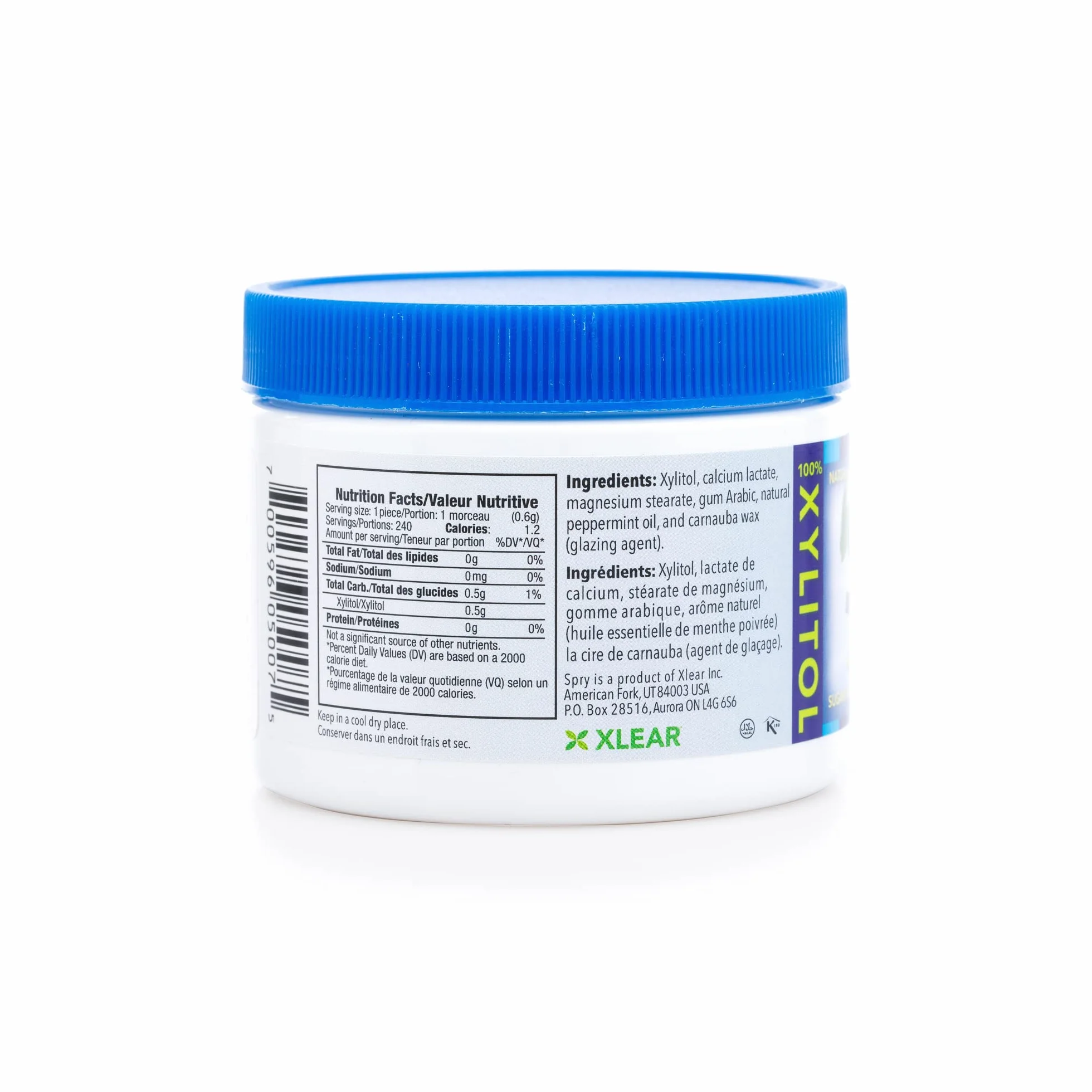 Spry Pastilles à la Menthe Poivrée au Xylitol Sans Sucre 240 Count (Pack of 1)
