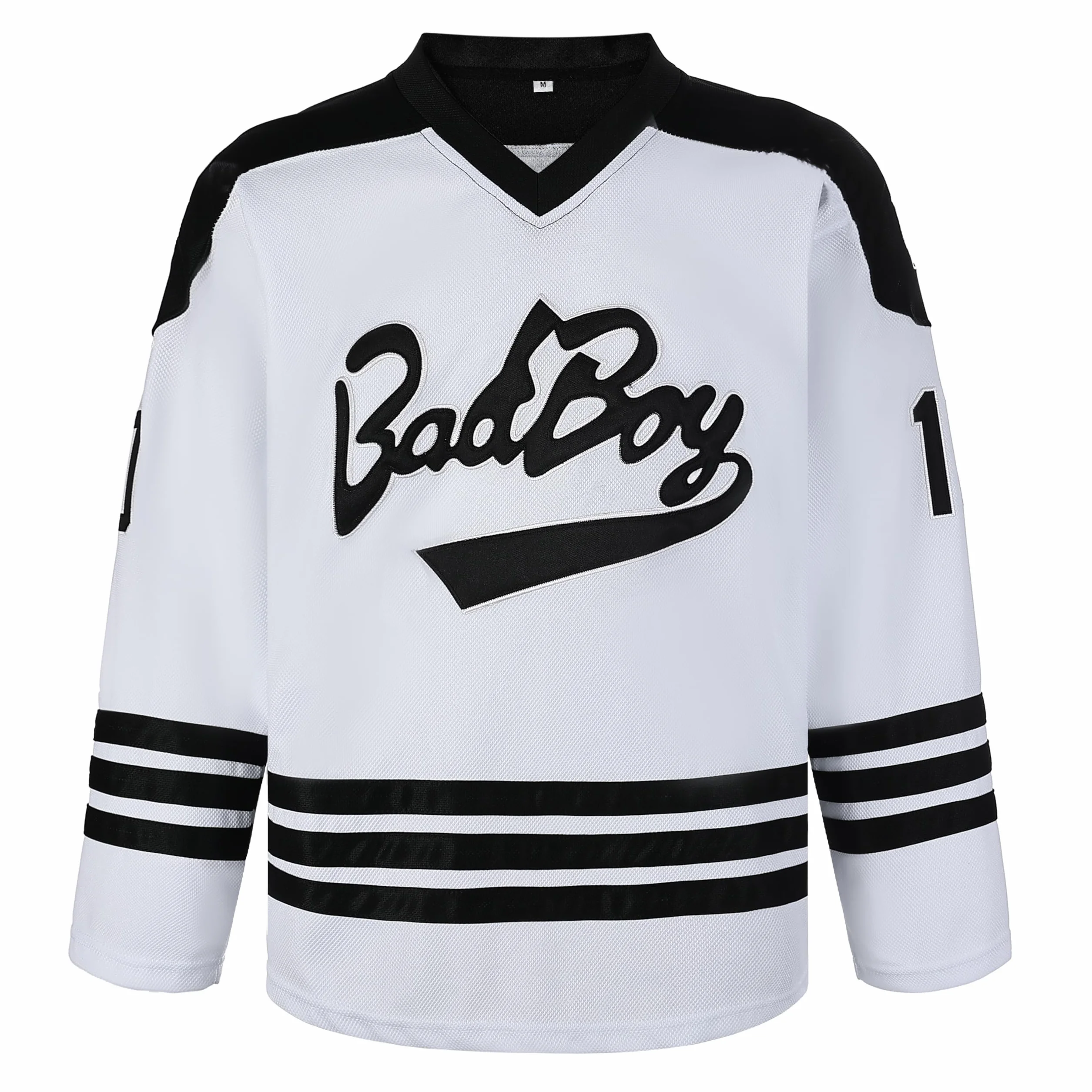 Bad Boy 90s Hip Hop Long Sleeve Black Hockey Jersey