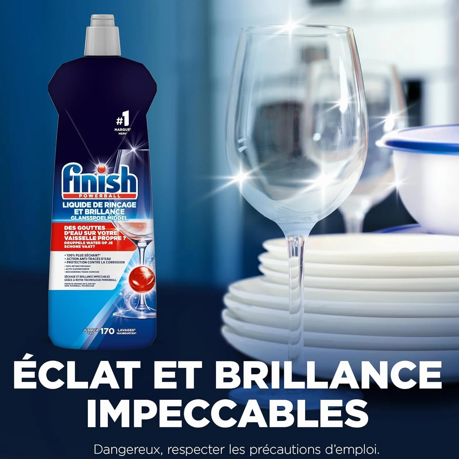 Finish Liquide de Rinçage Brillance et Séchage 800 ml - Lot de 3