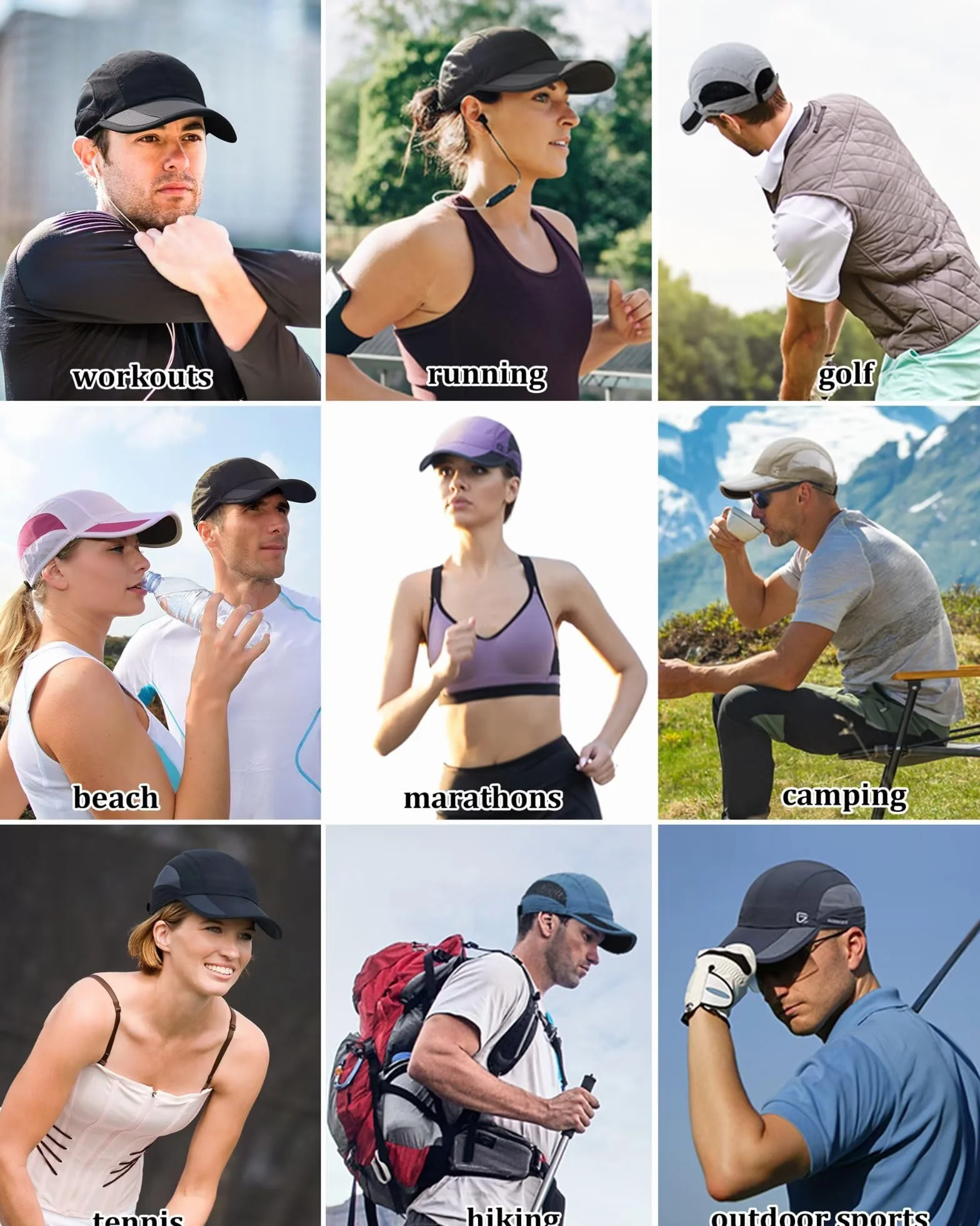 Unstructured Quick Dry Sports Cap Outdoor Sun Protective
