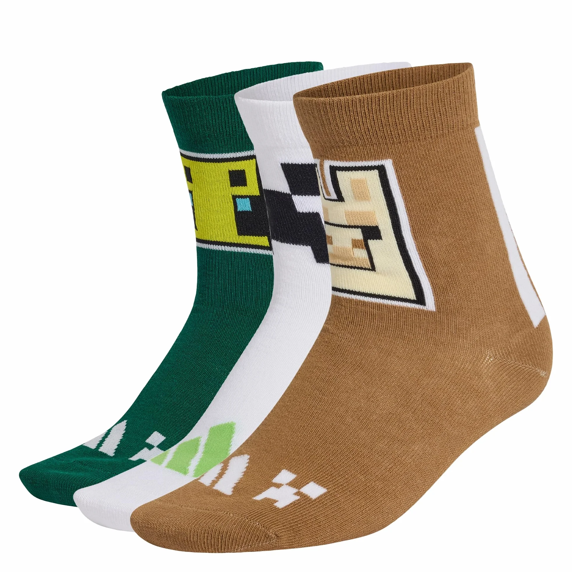 Adidas Minecraft Chaussettes Mixte Enfant Lot de 3 Paires