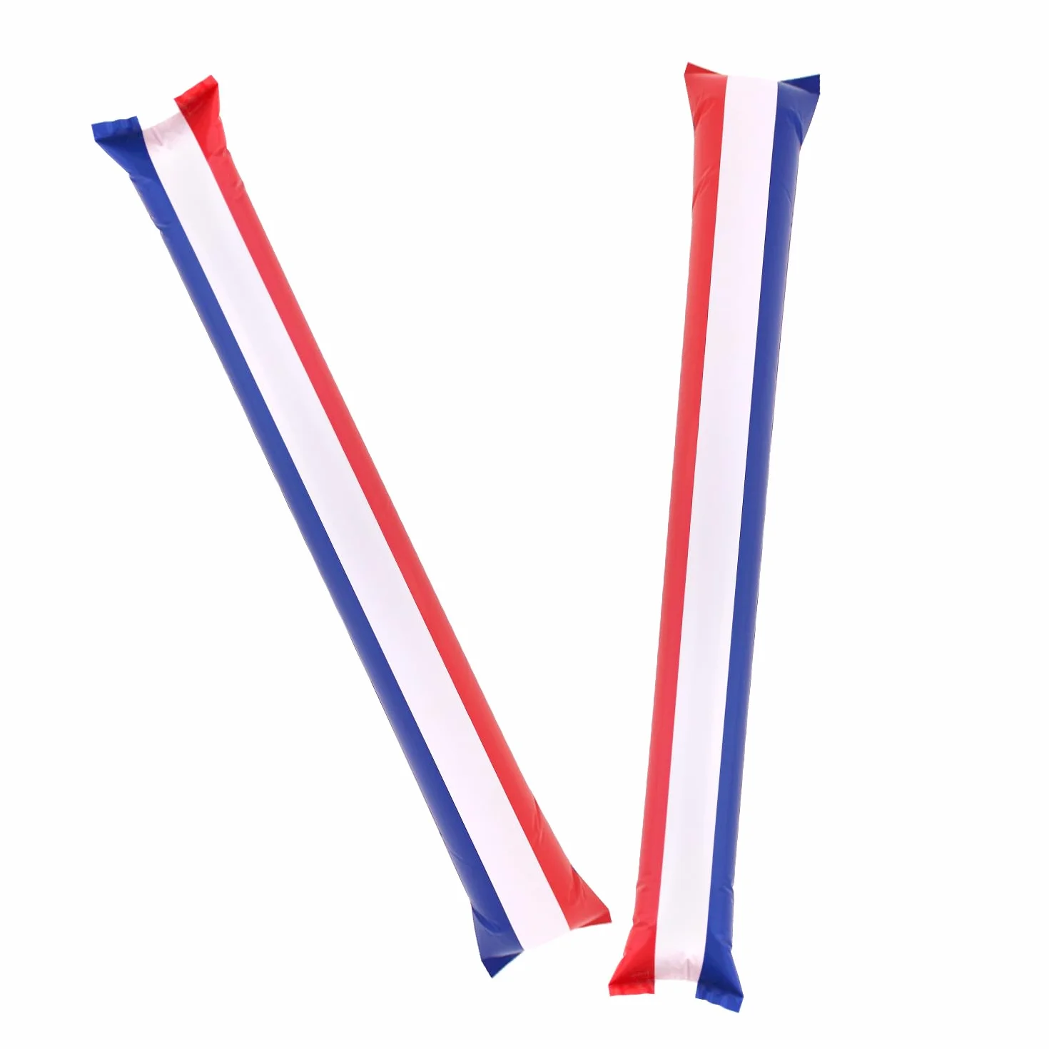 French Tendance Paire de Clap Clap Baton Gonflable Supporter France Bleu Blanc Rouge Tube Plastique 60 x 10 x 10 cm