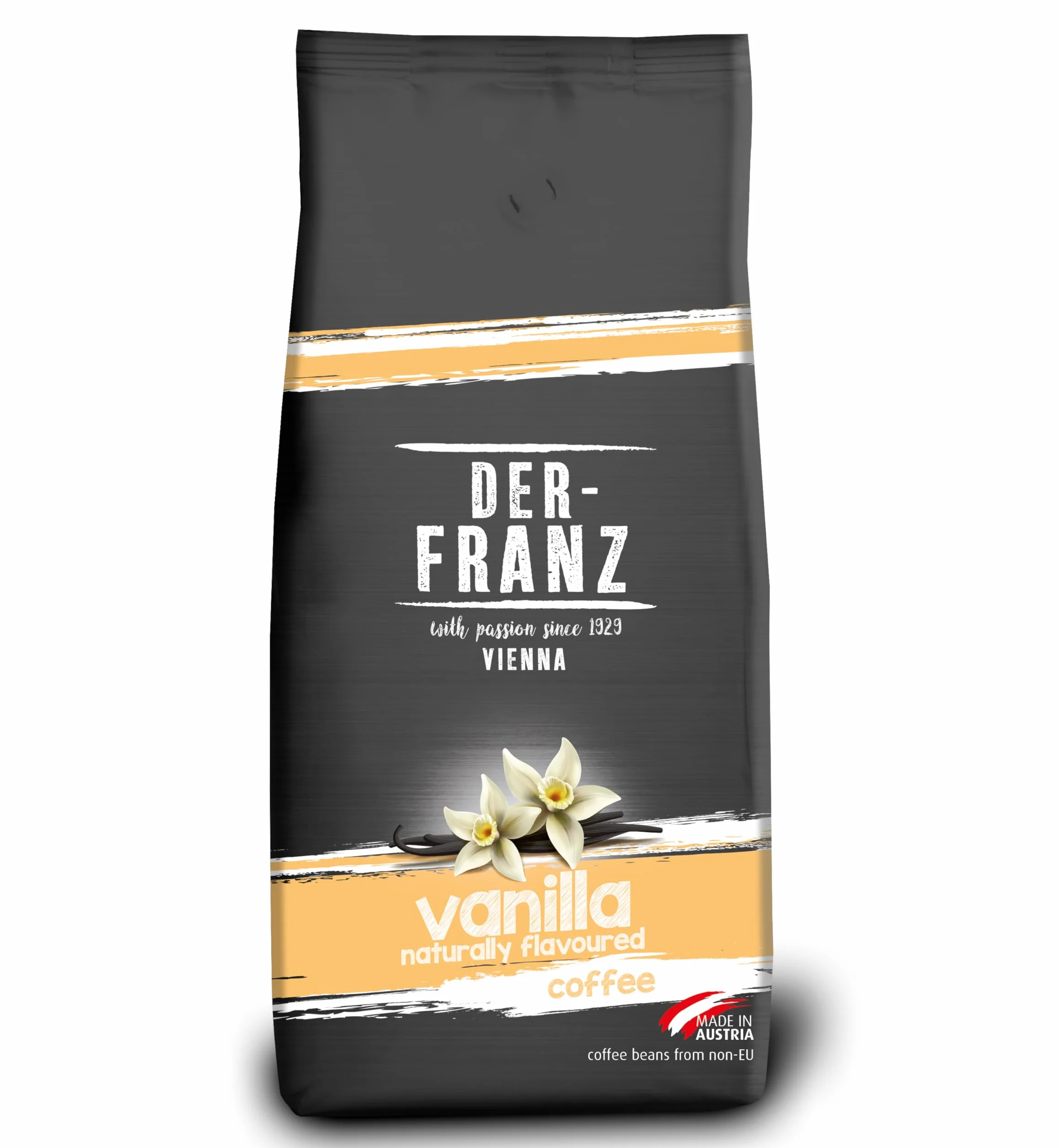 Der-Franz Café, Arômes de Vanille, Café d'Arabica et de Robusta en grains, 1000 g