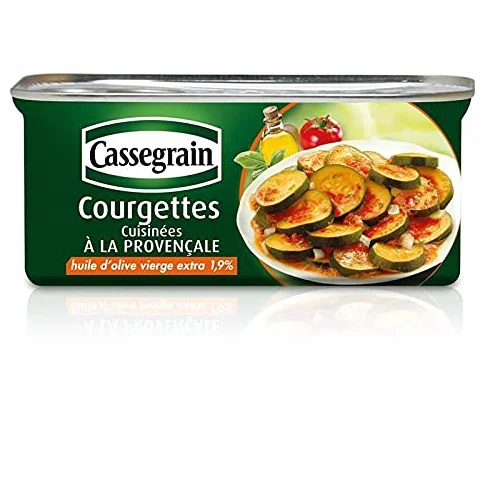 CASSEGRAIN - Courgettes Cuisinées À La Provençale 185G - ( Lot De 4 )