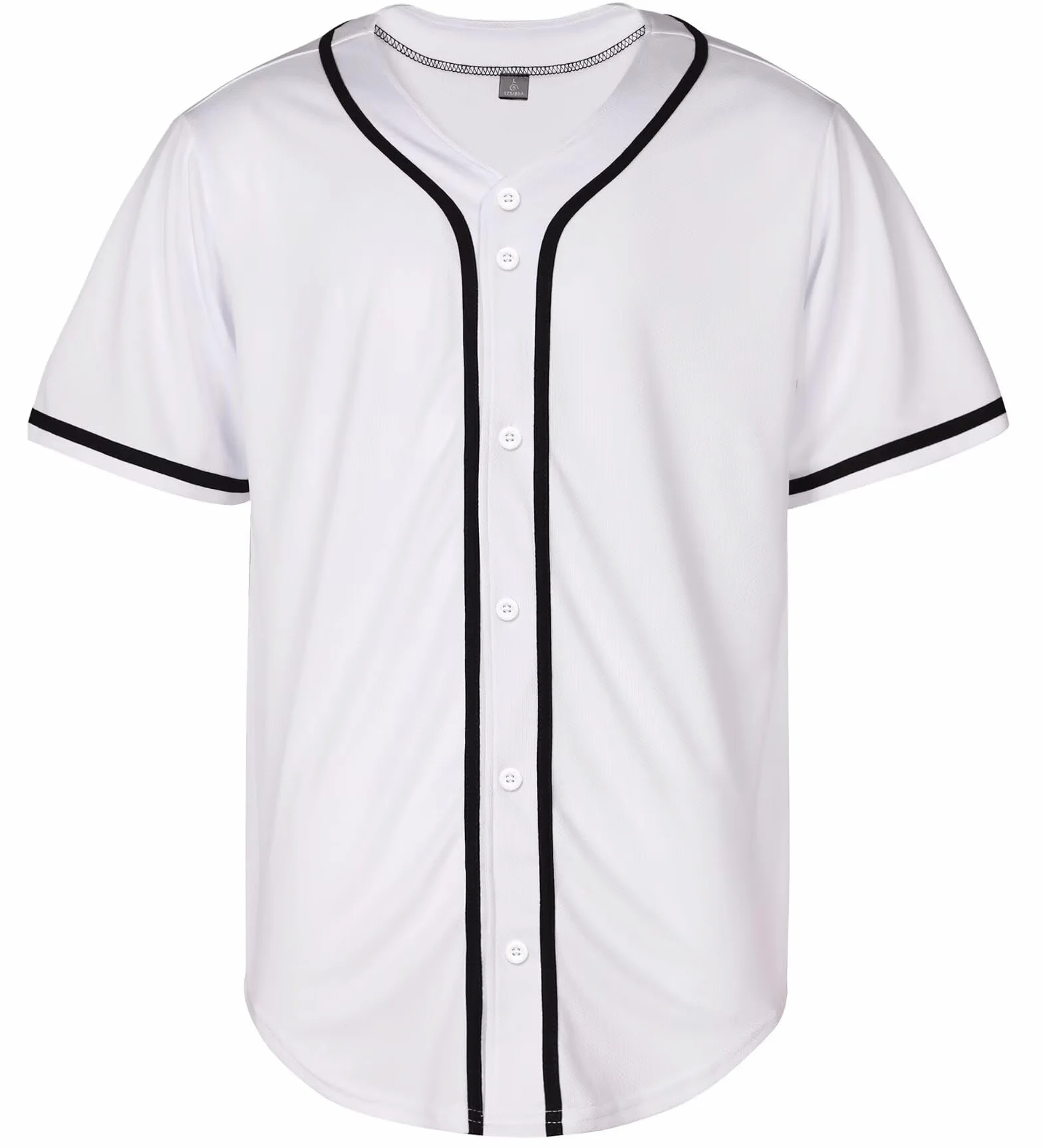 Maillot de baseball boutonné homme manches courtes couleur unie Hip Hop Team Sports Uniformes