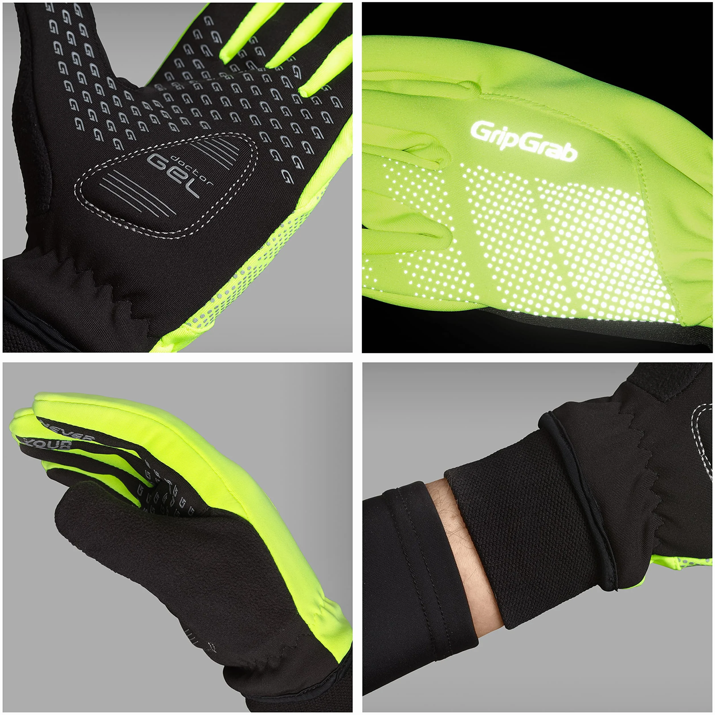 GripGrab Gants de Cyclisme Hiver Coupe-Vent Ride Thermiques Rembourrés Antidérapants