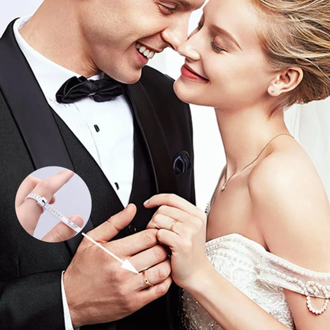Ensemble de Mesure de Taille de Doigt Professionnel 4 Pièces Guide des Tailles Bague EU US UK