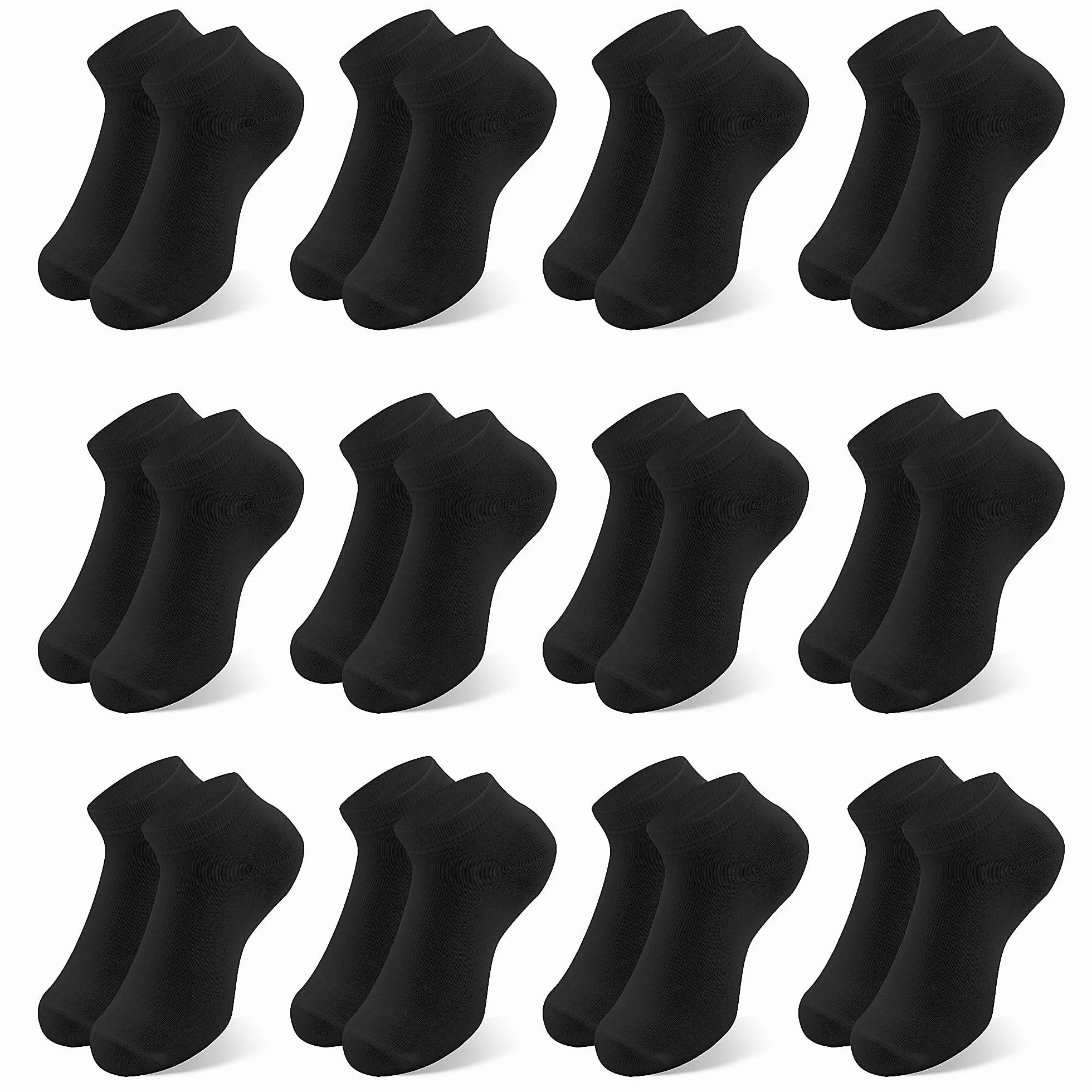 Desanlapi Lot de 12 Chaussettes Enfant Coton Garçons Filles Socquette Mixte Sport