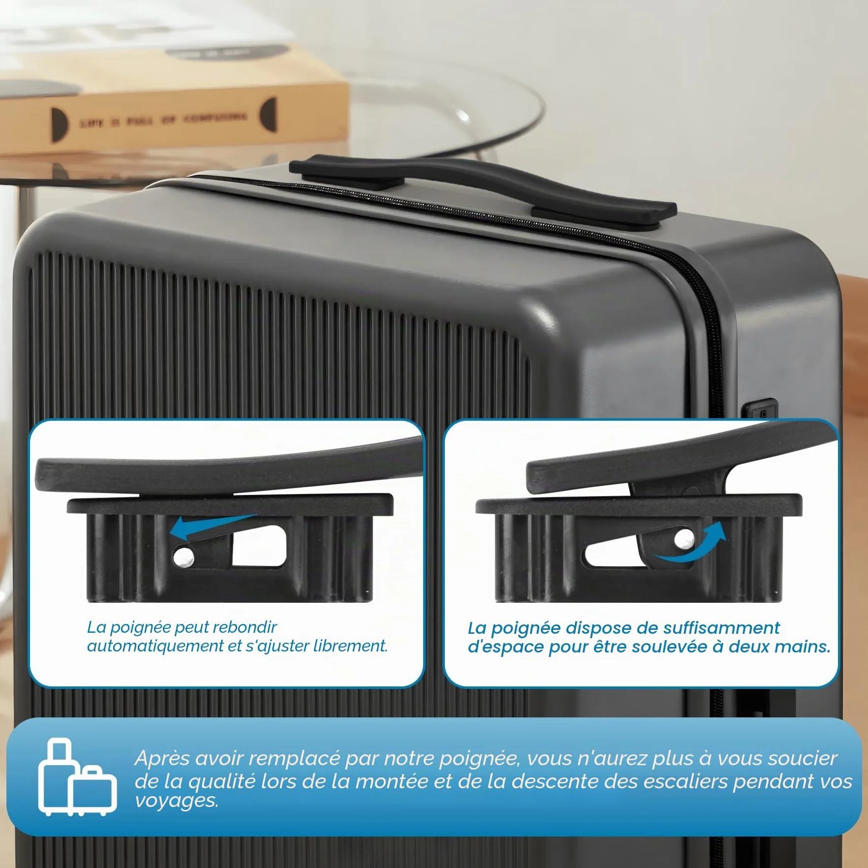 Volen Poignée de valise de remplacement transport réparation
