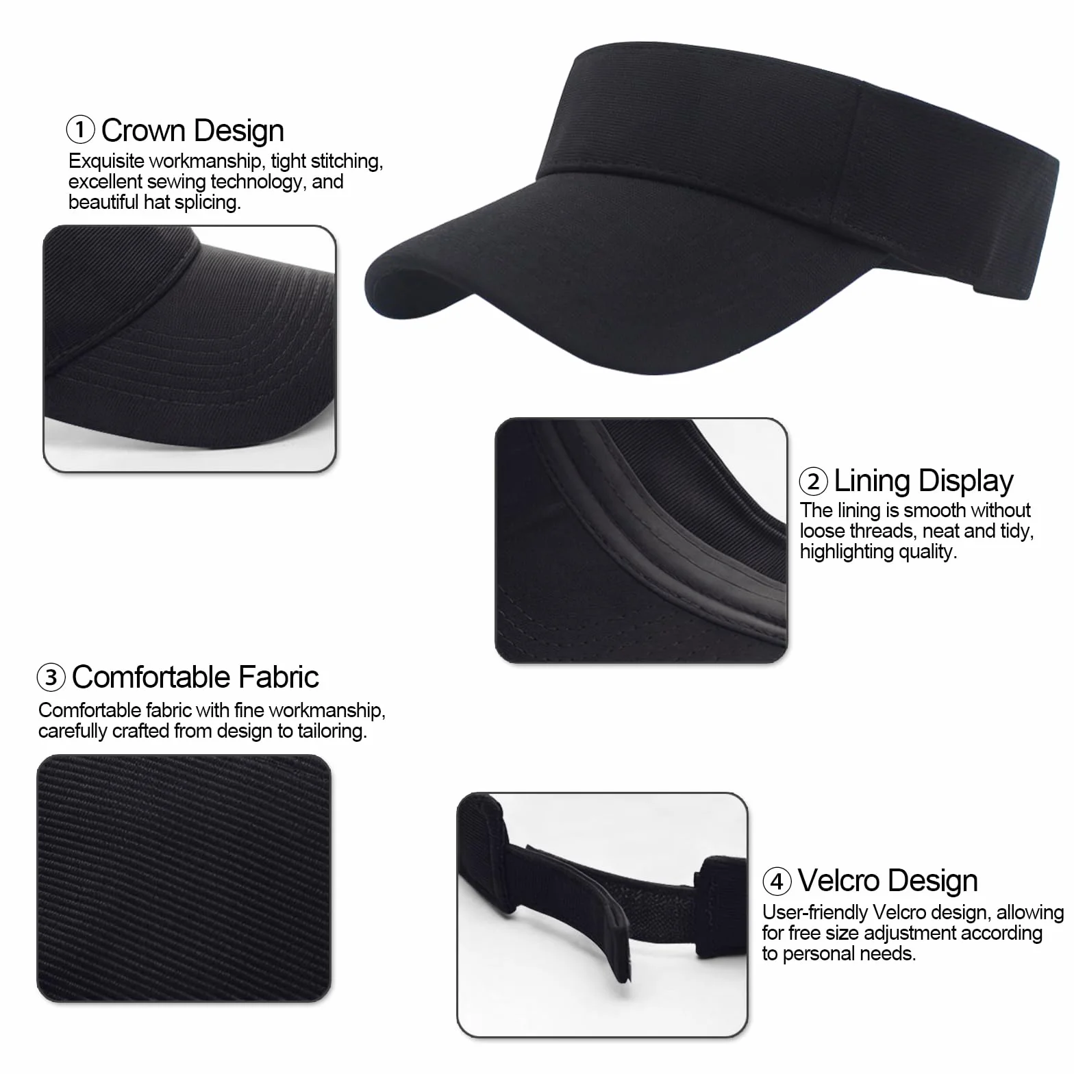 Tiakay Casquette Anti UV Femmes Respirante Réglable Queue de Cheval Visière Soleil Golf Tennis Extérieur