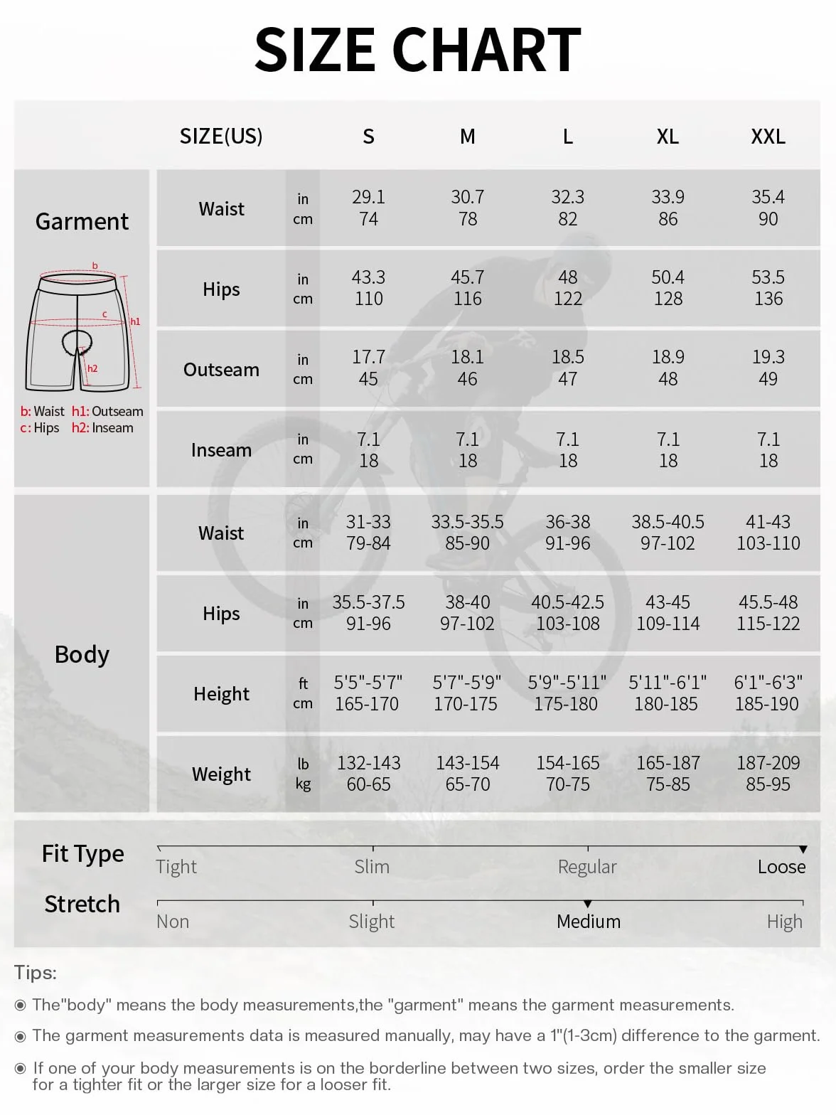 Pantalons de Cyclisme Hommes Coupe Ample Rembourrée Short VTT
