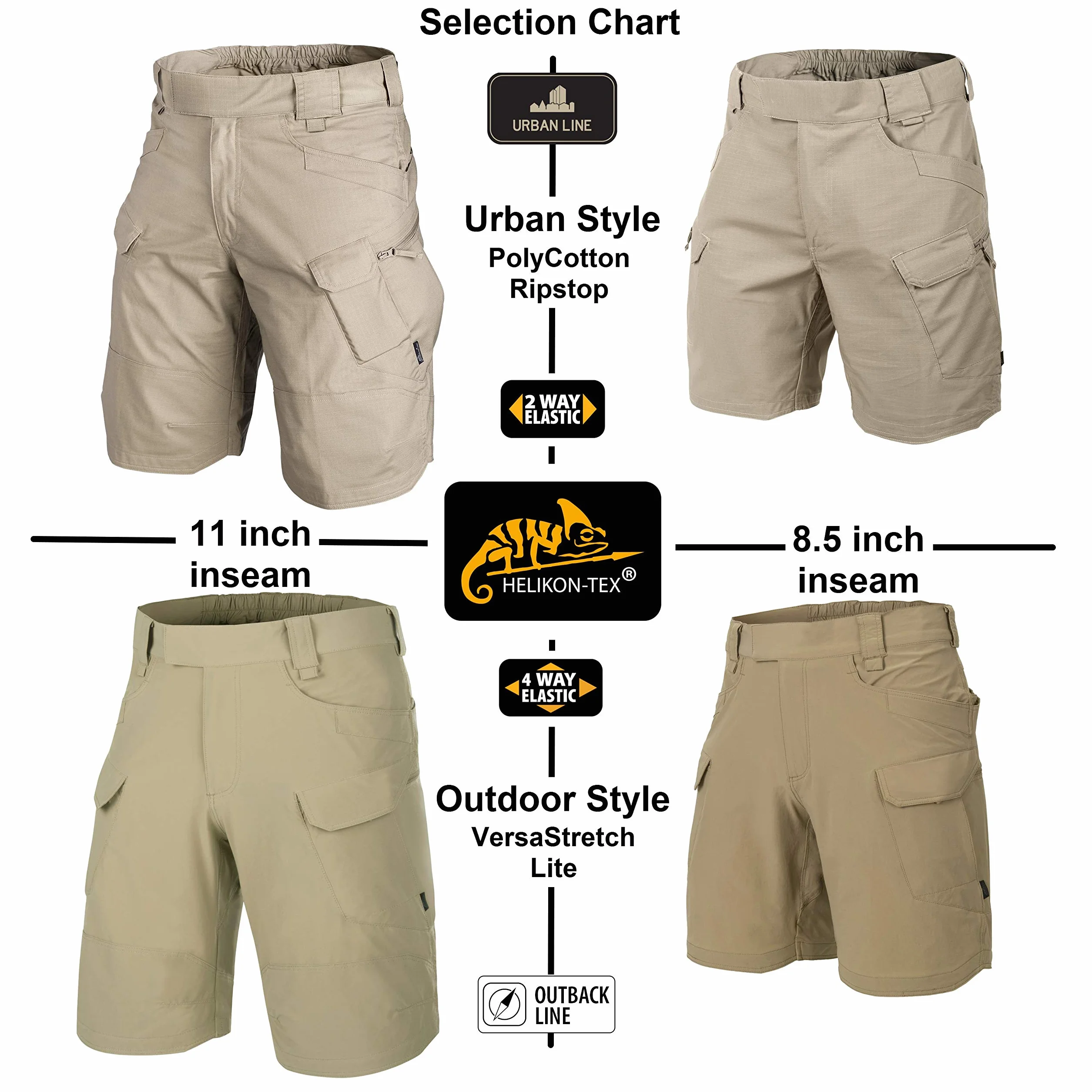 Helikon-Tex UTS Urban Tactical Shorts 11 Cargo Homme