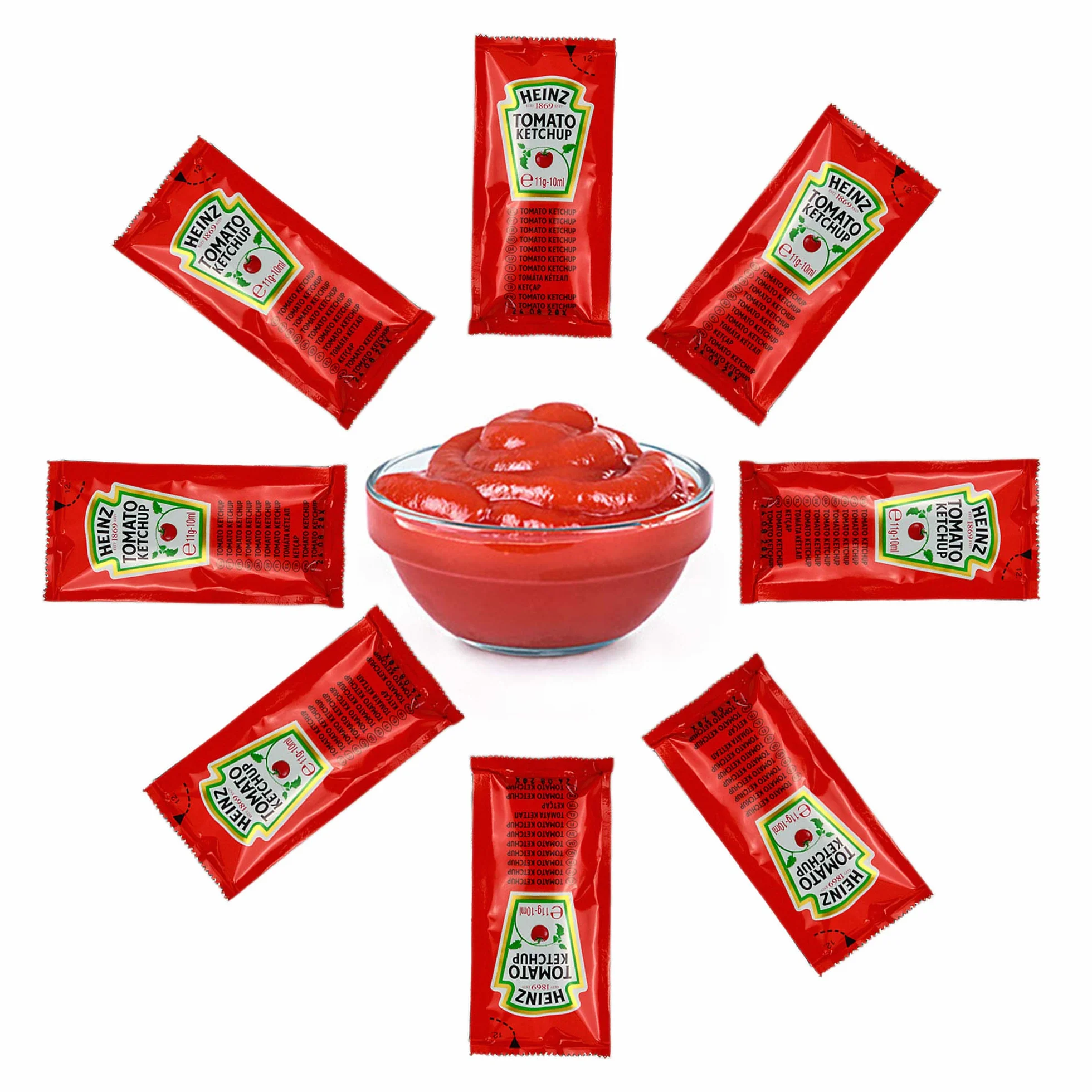 Heinz Lot de 200 sachets de 11 g. Idéal pour les patines, les paninis, les amburger et les sandwichs.