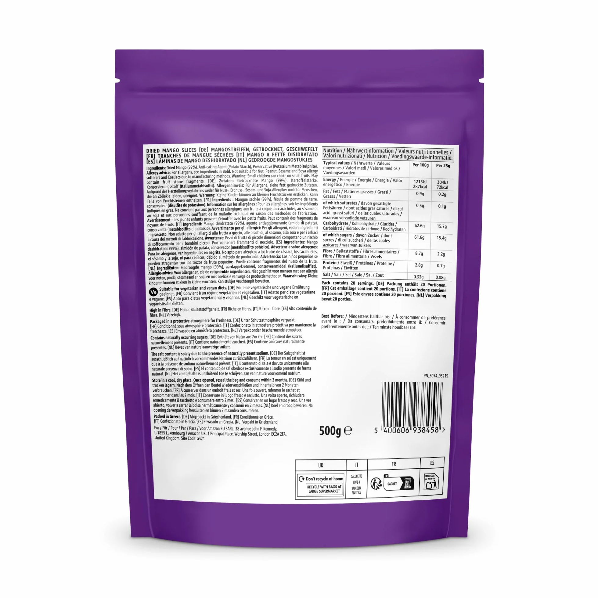 by Amazon Mangue Déshydratée - 500g