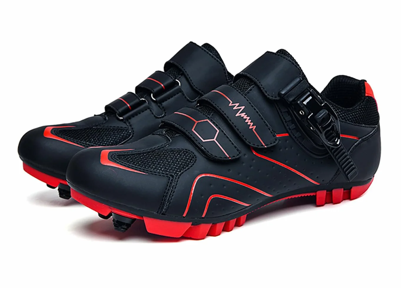 Chaussures de Cyclisme Hixingo Hommes Femmes VTT Route Respirantes Semelle Dure Verrouillage 2 Trous