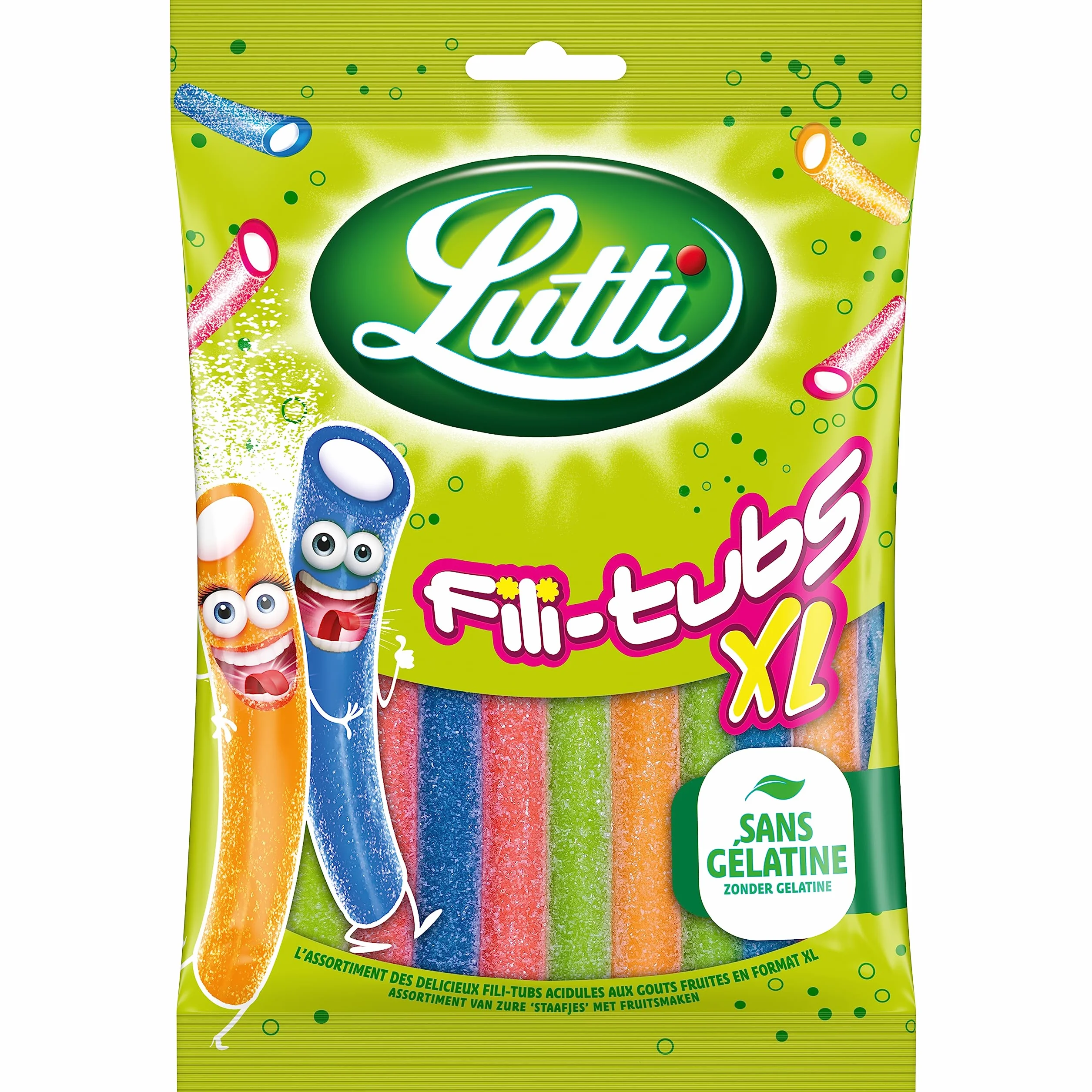 Lutti Assortiment de Bonbons Fili-Tubs XL le Paquet de 180 g