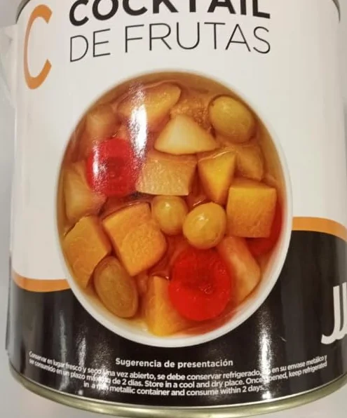 Cocktail de Fruits au Sirop, Très Grande Boîte de 3kg, Pour Collectivités et Fêtes