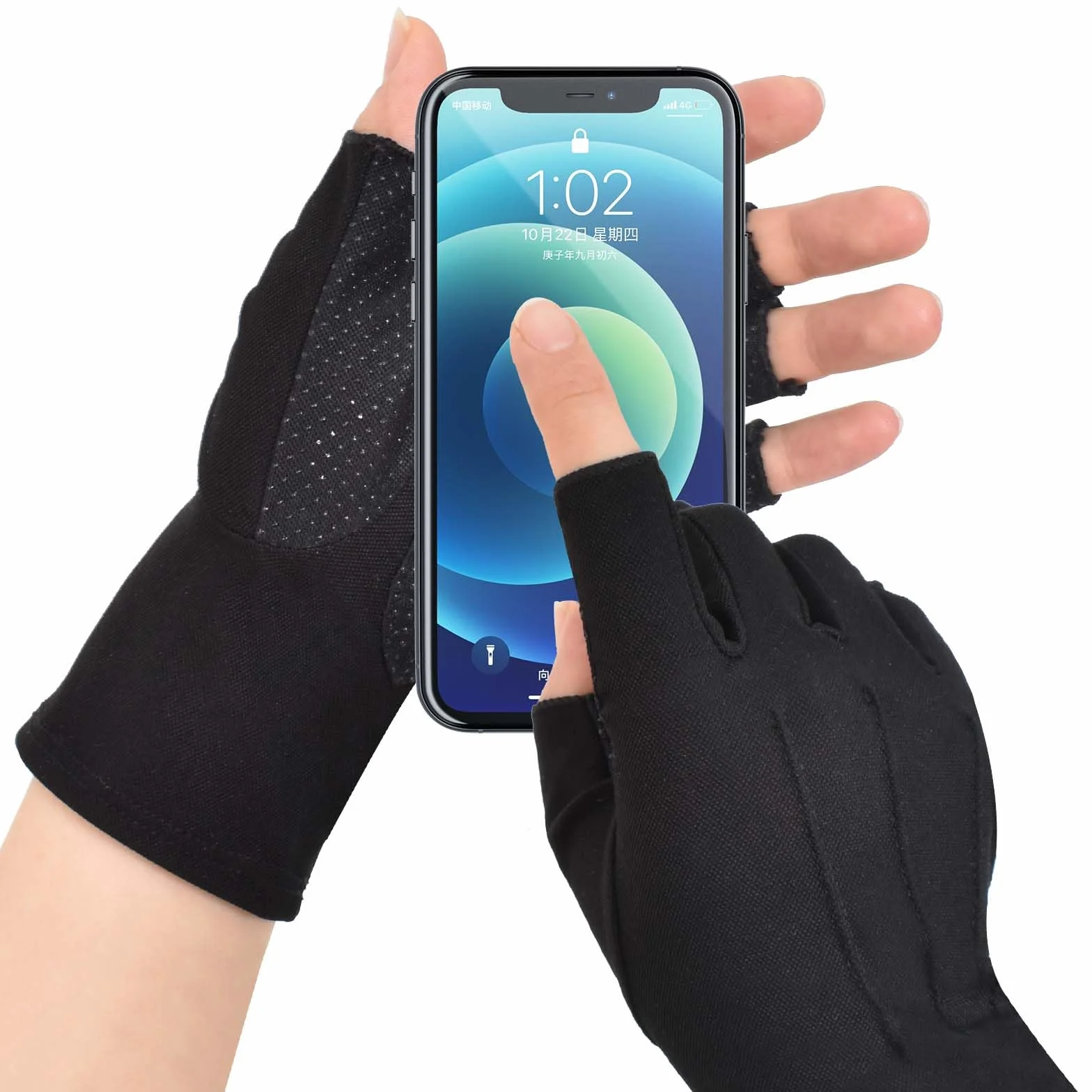Gants de Cyclisme Hommes Demi-Doigts Anti-dérapants Protection Anti-UV Mitaines Solaires Minces Conduite Moto Golf