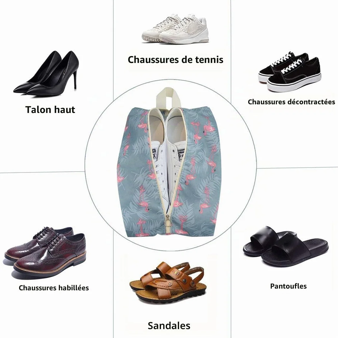 Sac de rangement pour chaussures Multicolore Lot de 8 x-large