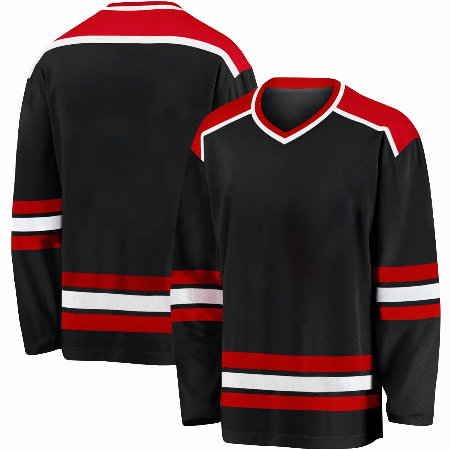Maillot de Hockey Personnalisé Homme Manches Longues Col en V S-5XL
