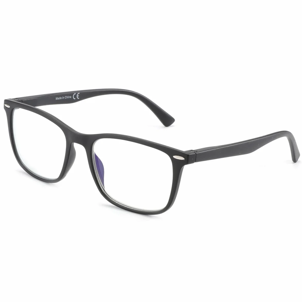 ZENOTTIC Lunettes Loupe Homme Anti-Lumière Bleue Monture Rectangulaire Légère Filtre UV Protection Yeux avec Étui