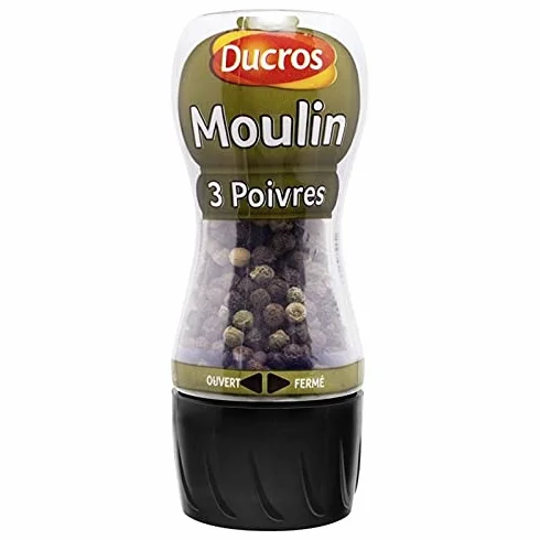 Ducros Moulin 3 Poivres 34g (lot de 3)
