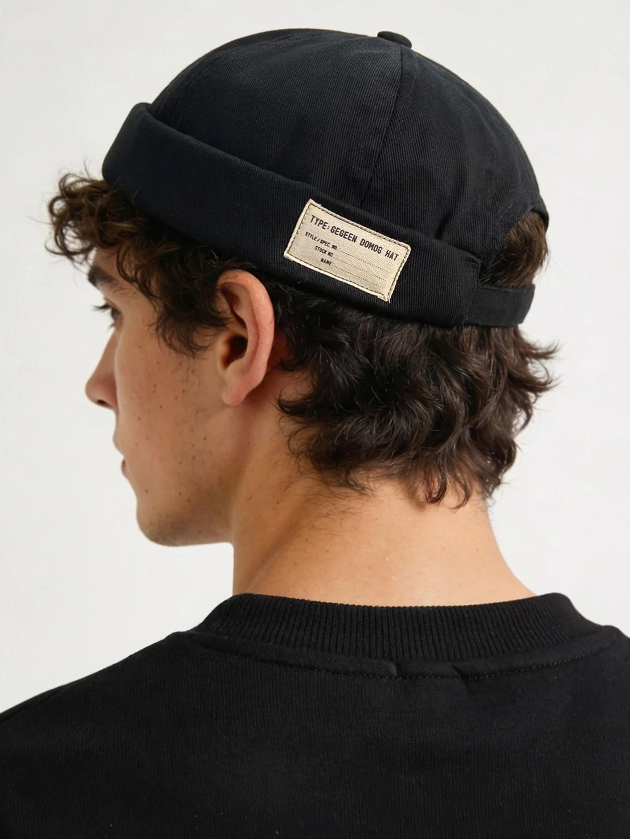 CLAPE Casquette Docker Coton Bonnet Unique Street Décontracté Brimless Chapeau Beanie Baseball Cap Fisherman Beanie Watch Hat