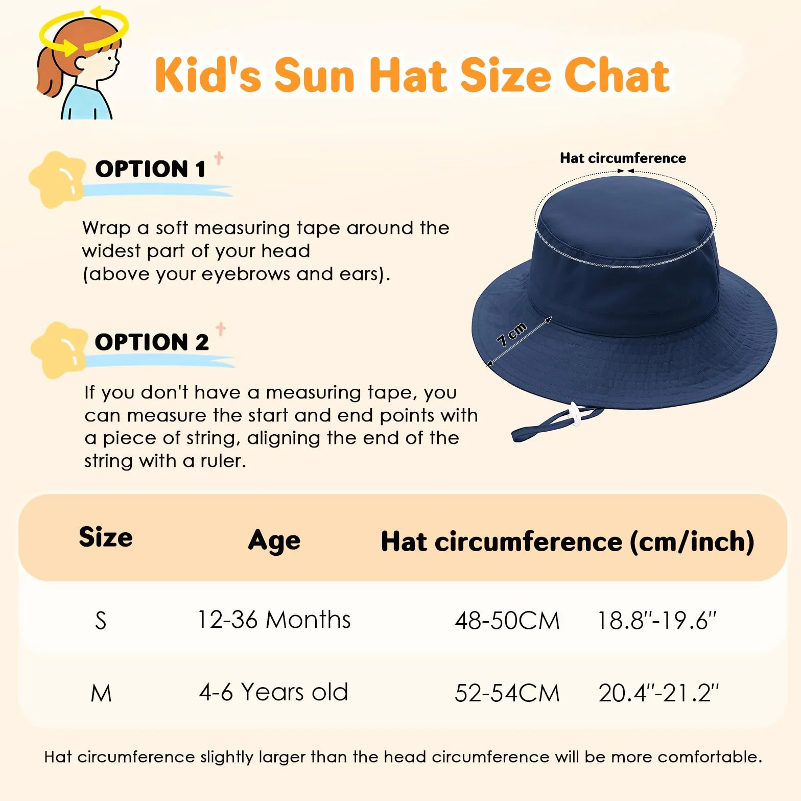 Xnova Bébé Enfant Chapeau de Soleil UPF 50+ Anti-UV Bucket Hat Large Bord Réglable
