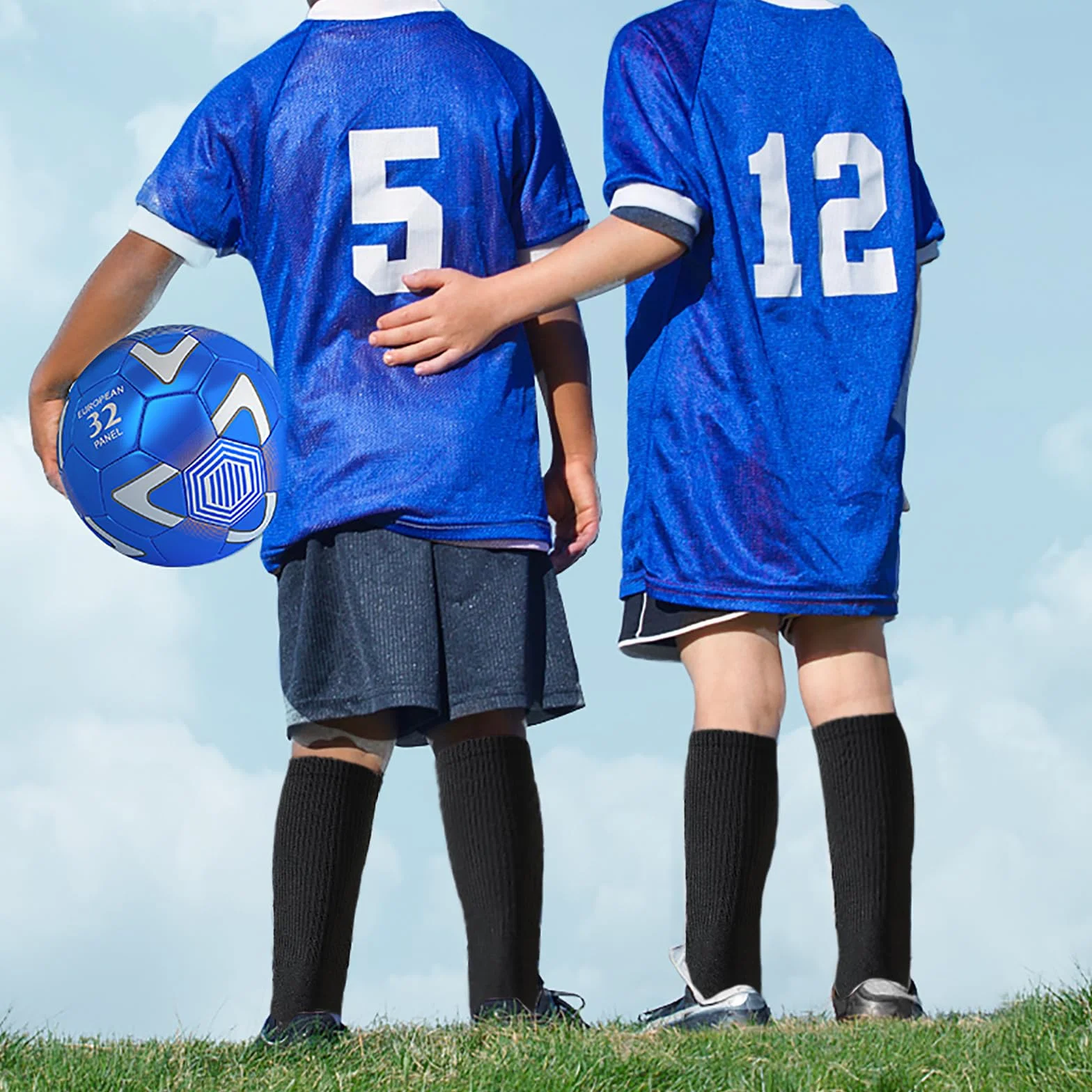 KEYRI Chaussettes de Football Antidérapantes Enfant Taille Unique 7-13 Ans