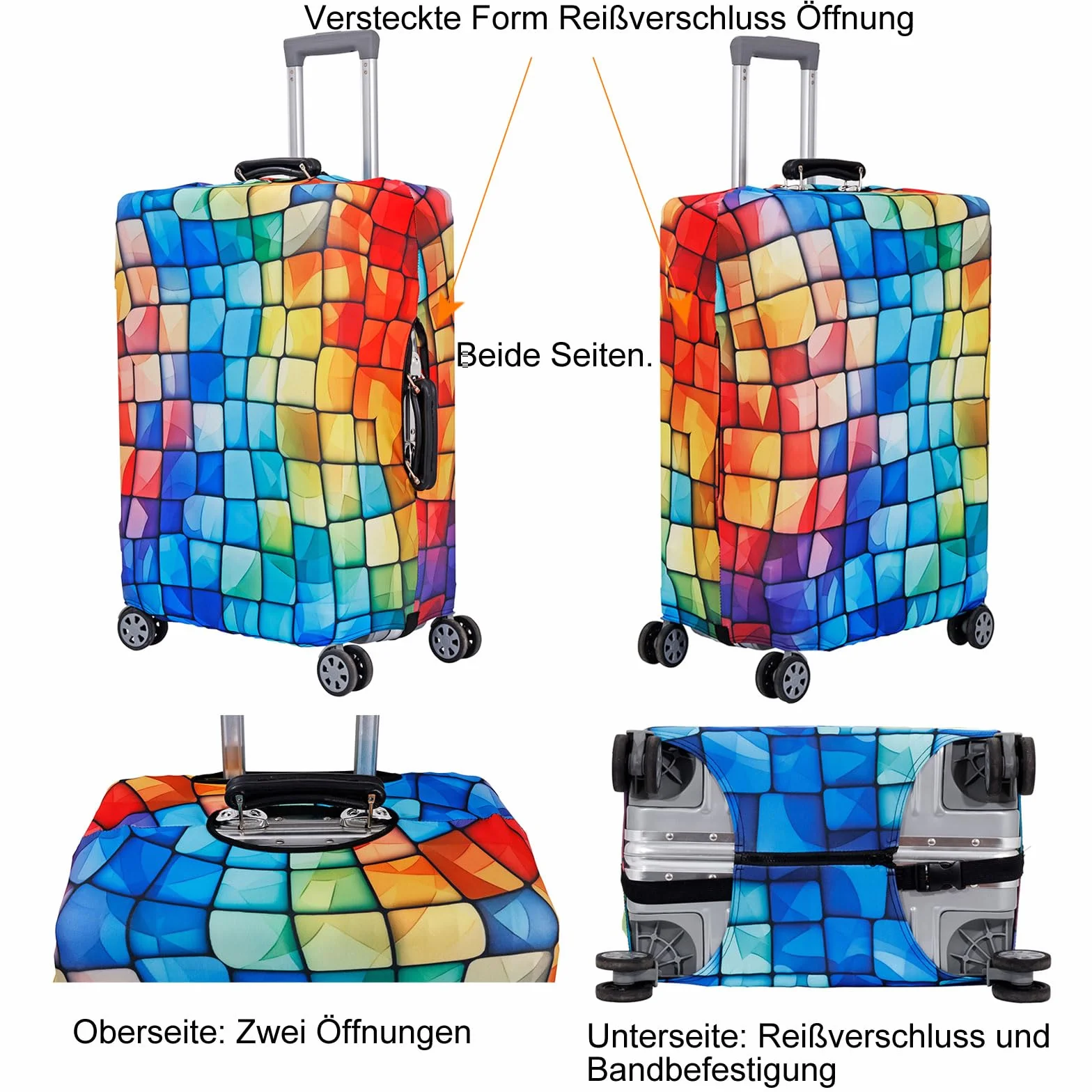 Housses de Valise Élastiques Compatibles 18-32 Pouces, Protection Lavable pour Valise