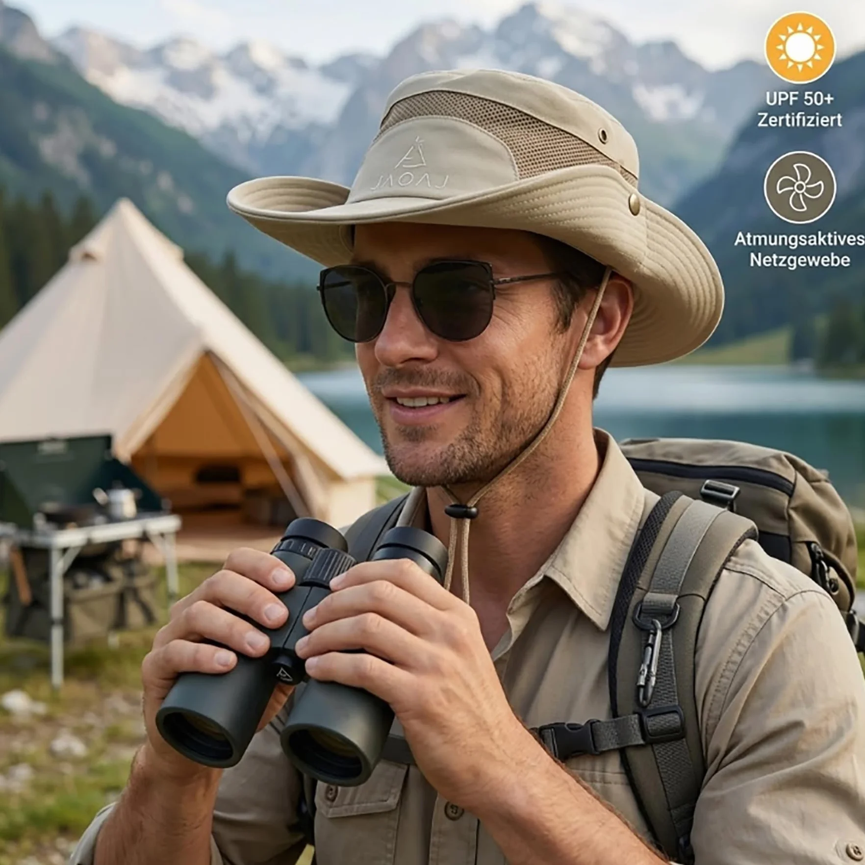 Chapeau Soleil Bob Pliable Anti UV Hommes Plage Ajustable Casquette Safari Pêche