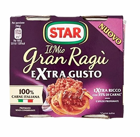 Star 4 x Le Mio Grand Ragu Extra Gusto Extra Tasty Italian Tomato Sauce for Pâte 360 g