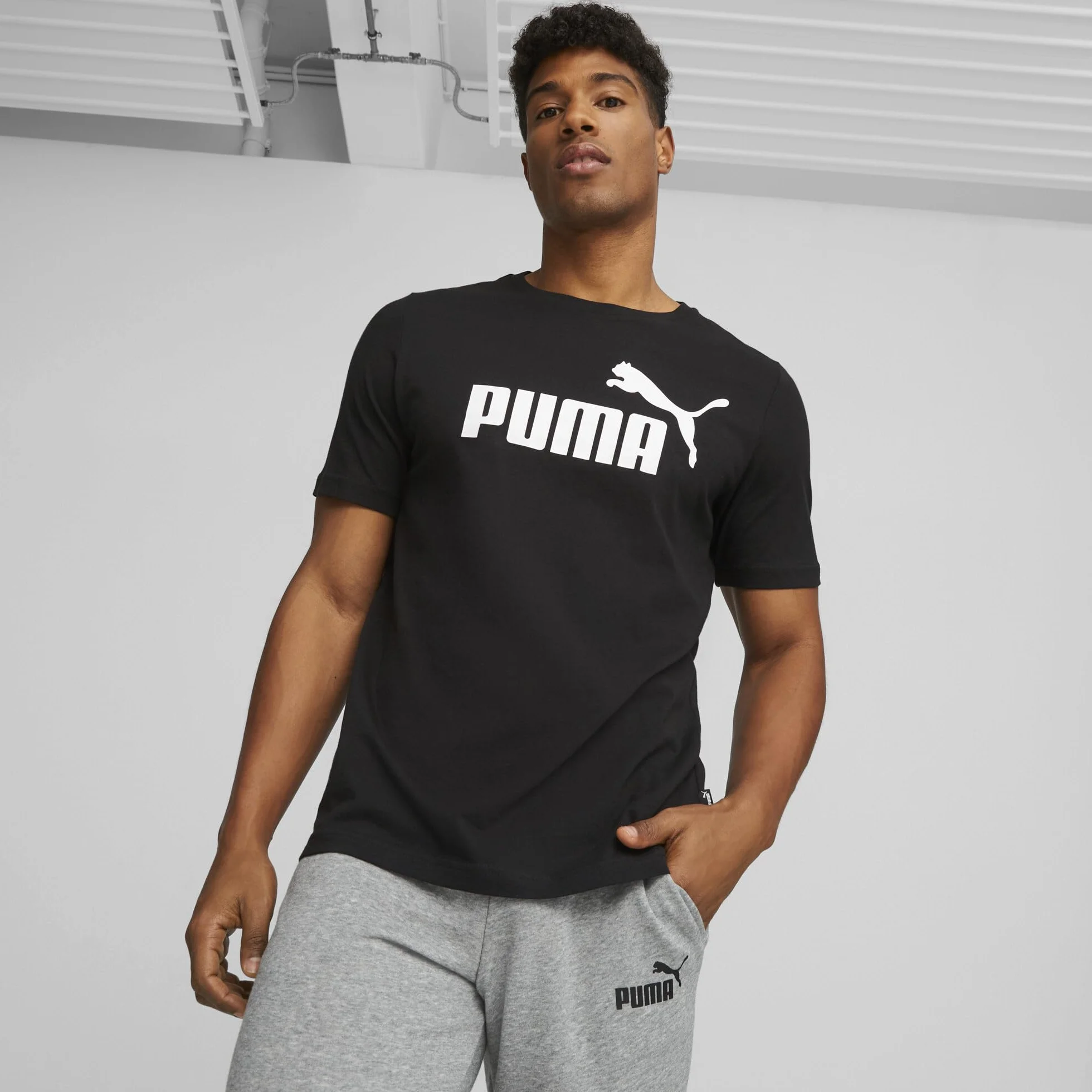 PUMA ESS Logo Tee T-Shirt Homme Noir 3XL